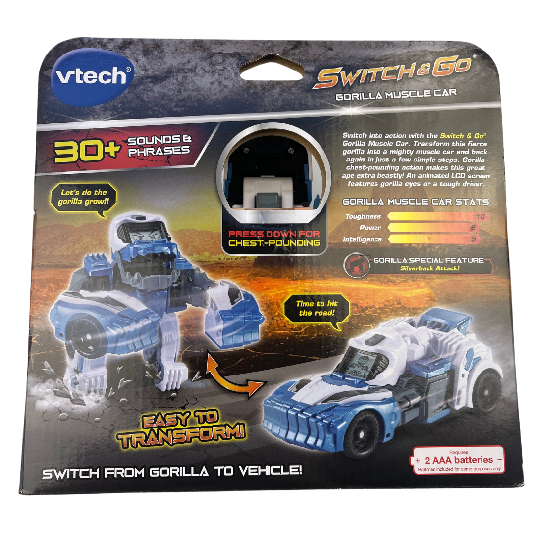 VTech Switch & Go Gorilla Muscle Car - Roaring Transformations!