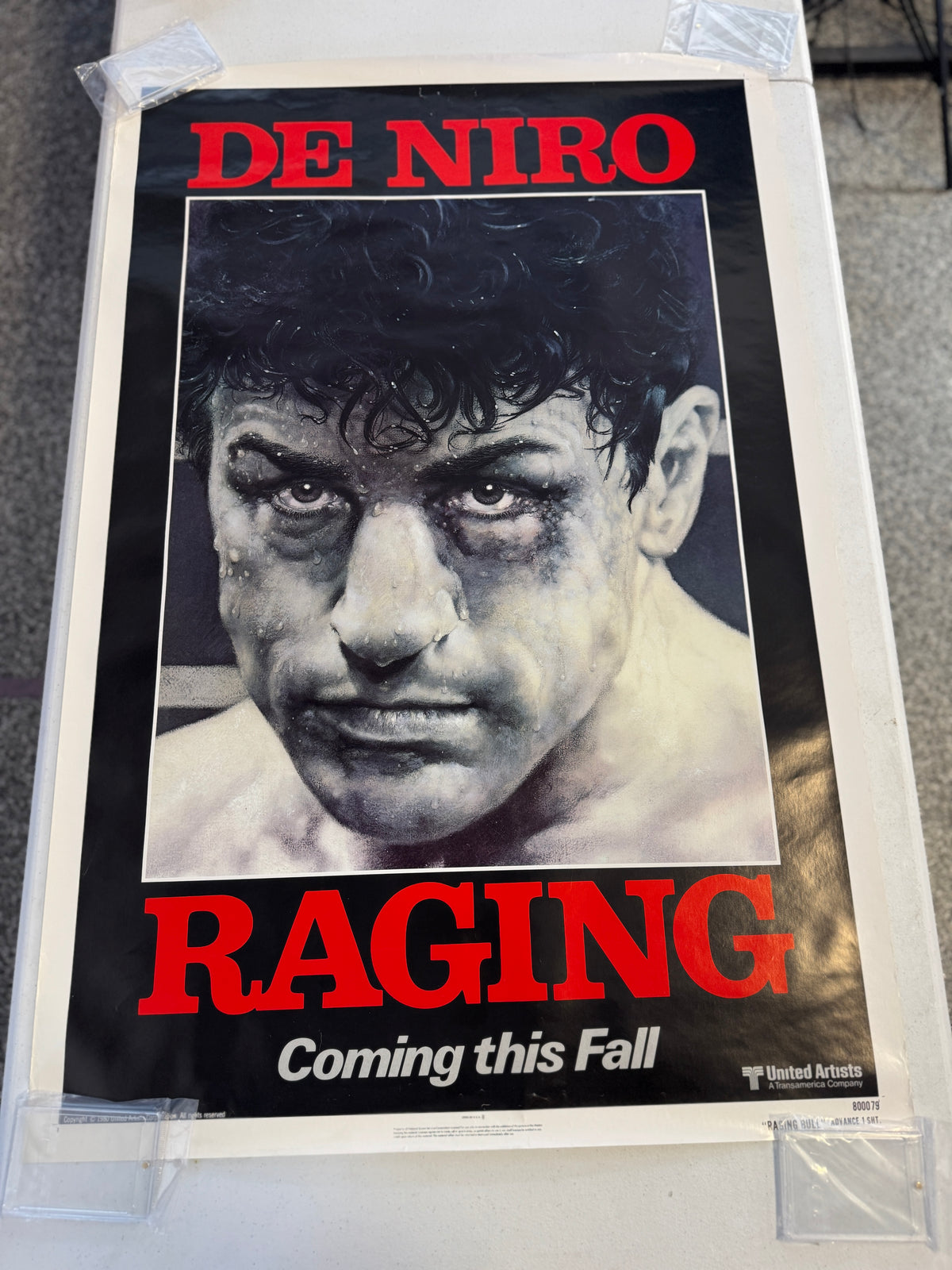 ORIGINAL VINTAGE 27x41 gloss MOVIE POSTER 1980 RAGING BULL Robert De Niro