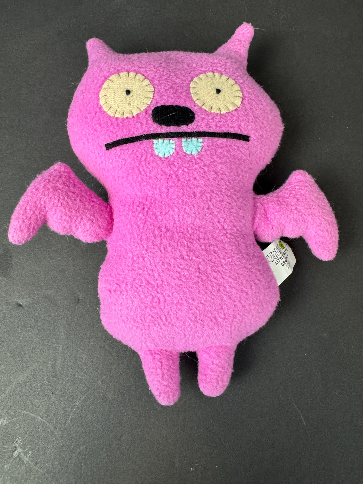 568 - Vintage Uglydoll Little Uglys GRAGON Pink Plush Pretty Ugly LLC Toy