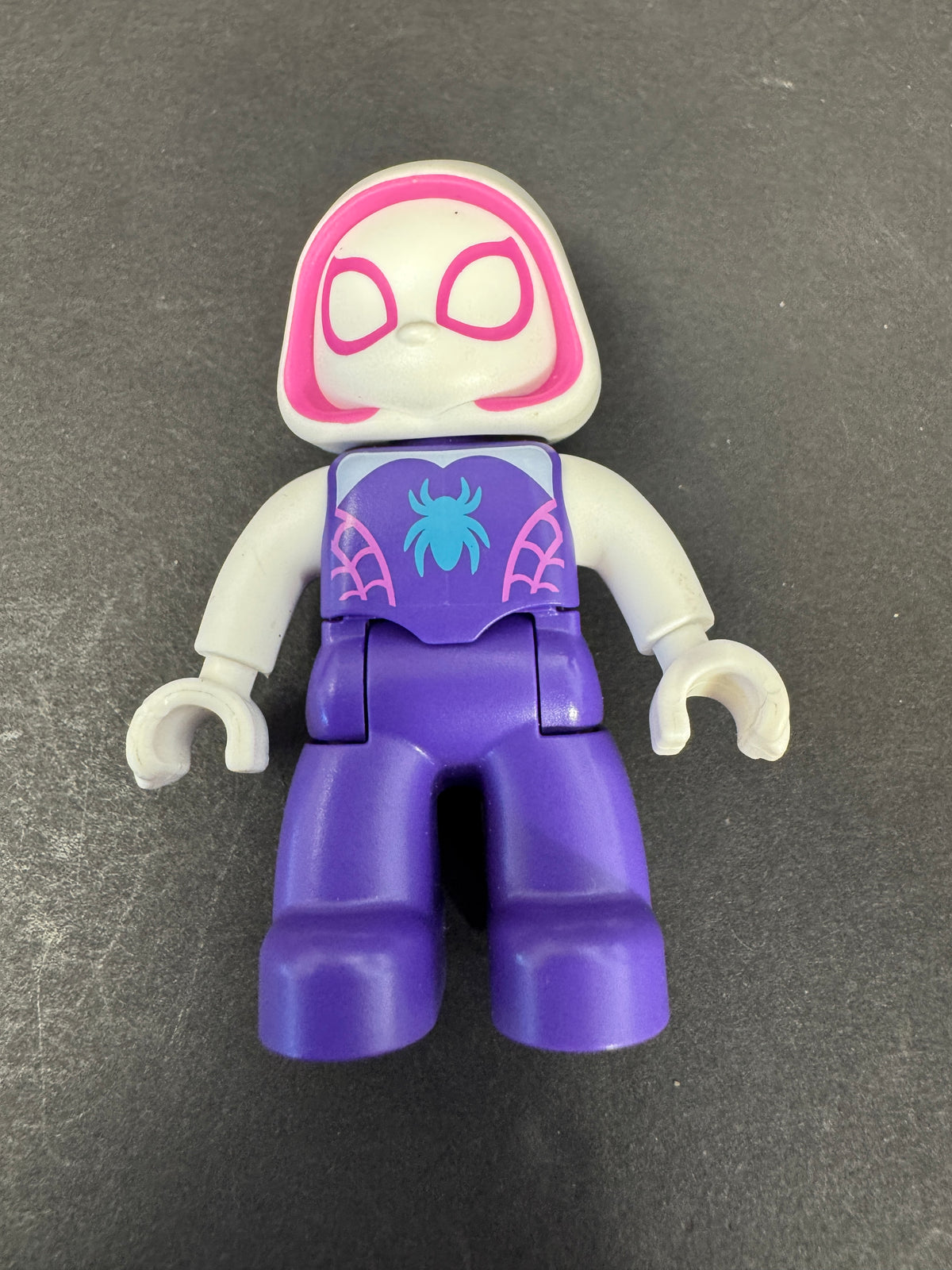 609 - Lego Duplo Mini Figure Ghost Spider Gwen Purple White