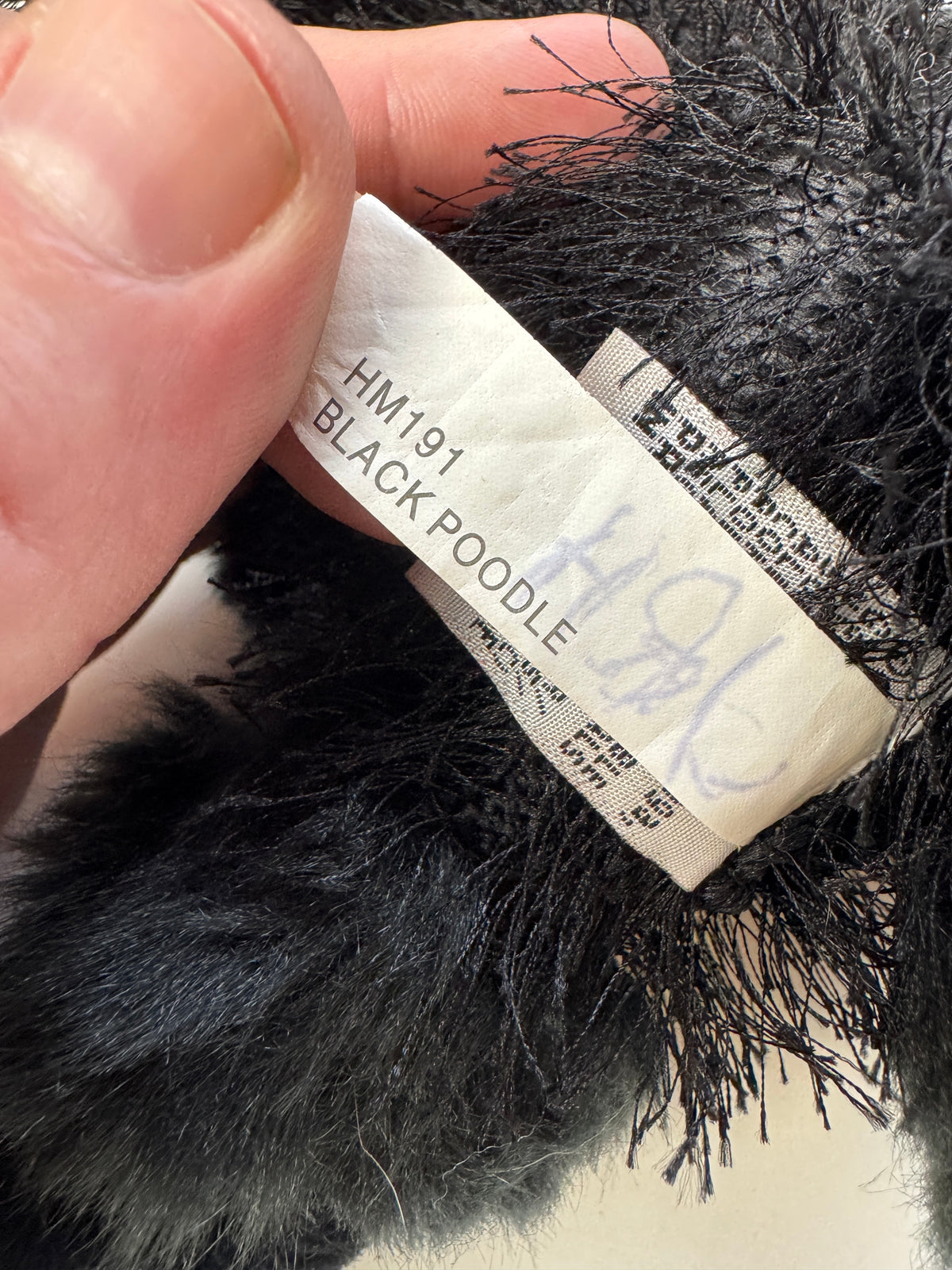 275 - Ganz Webkinz Black Poodle Plush HM191 No Code
