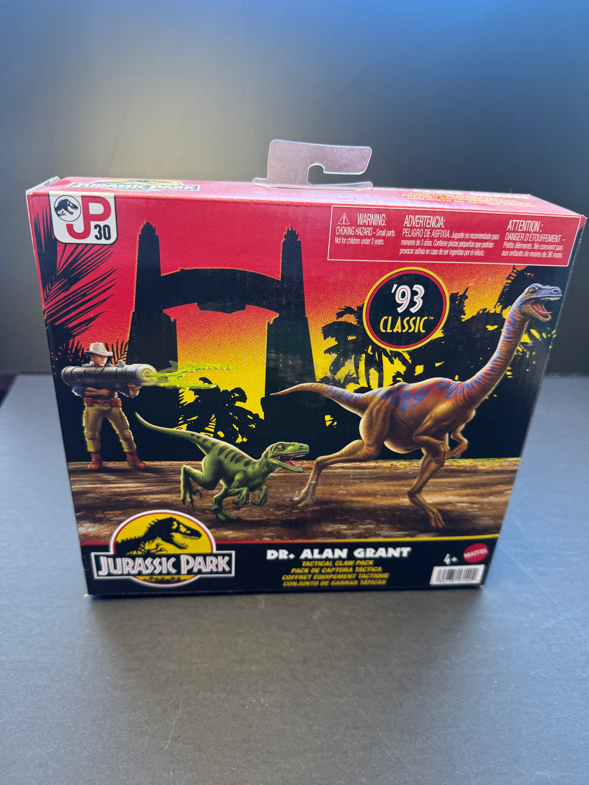 Jurassic Park 30th Anniversary '93 Classic Dr. Alan Grant Gallimimus Pack