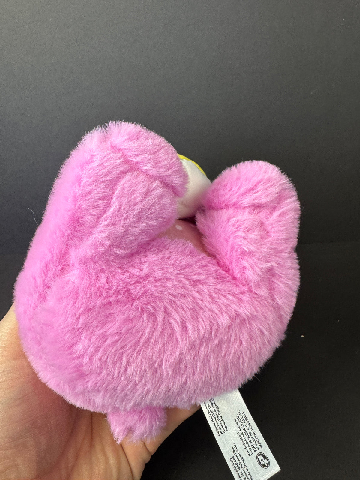 555 - Smoko Tayto Potato Easter Bunny Plush Stuffed Animal Pink Rabbit Holding Egg