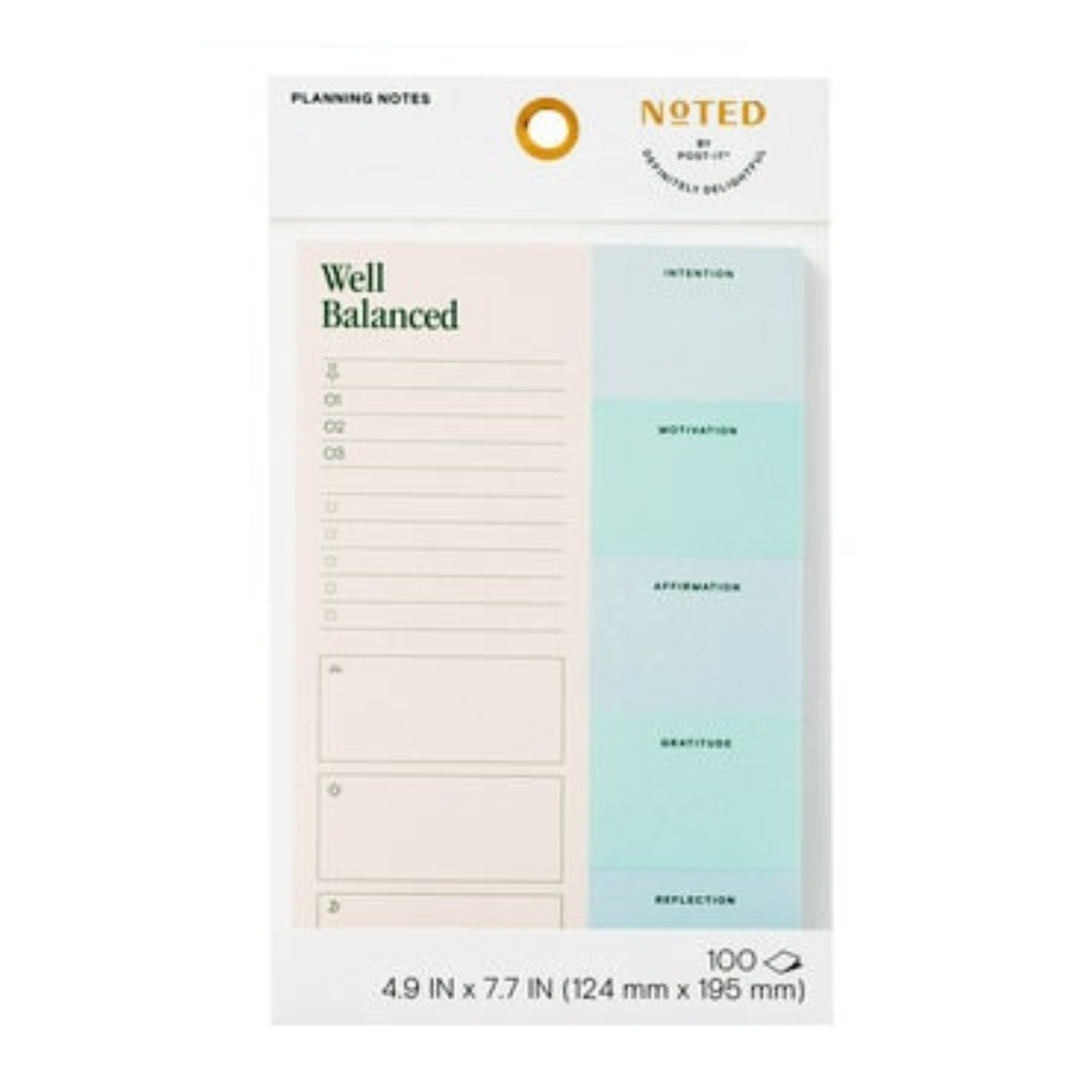 Noted by Post-it Planning Notes, Cream and Purple Sticky Notes