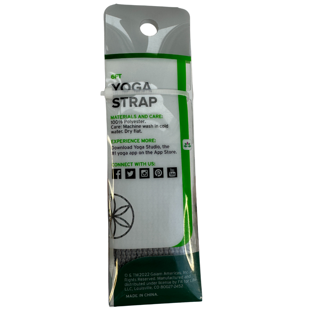 Premium 6' Yoga Strap for Enhanced Flexibility and Stretching | High-Quality Yoga Accessory