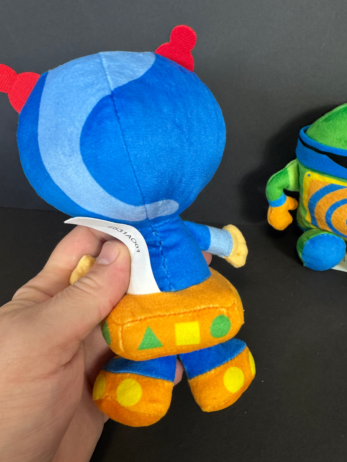 153 - Nickelodeon Team Umizoomi 8” Geo Boy Green Robot Plush Dolls 2021 Nick Jr Set/2