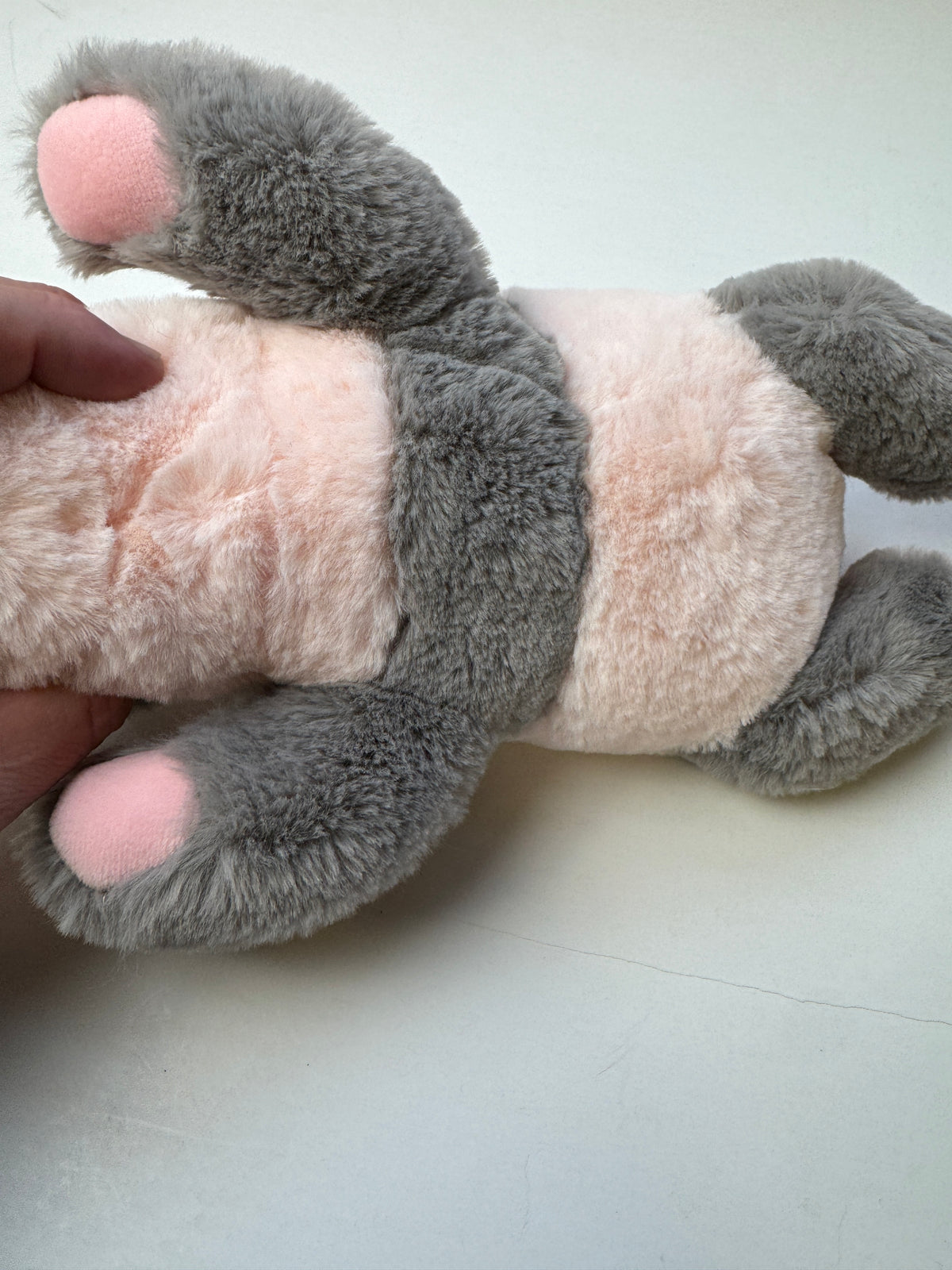104 - Aurora Pink Newborn Panda Bear Plush pie Stuffed Animal Toy 12”