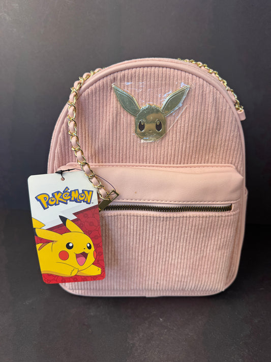 Pokemon Eevee Mini Backpack - Pink Corduroy Eevee brand New Discontinued