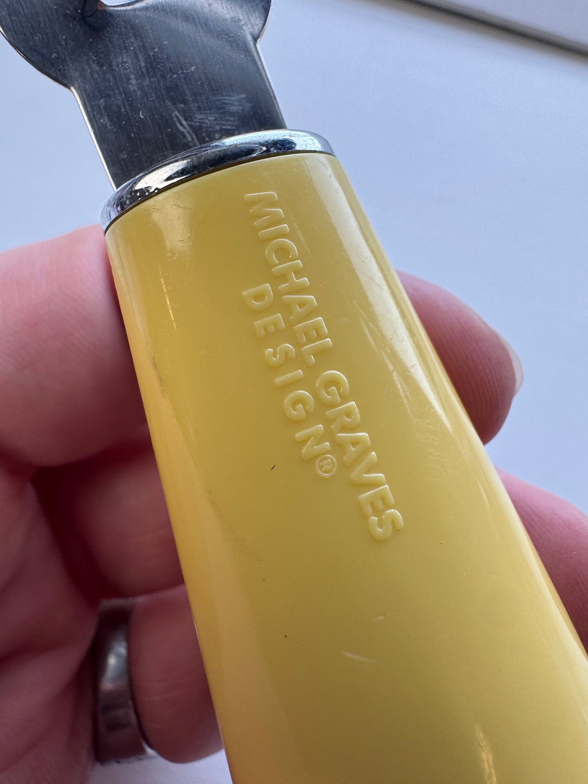 514 - Yellow Handled Vintage Lemon Zester Michael graves design