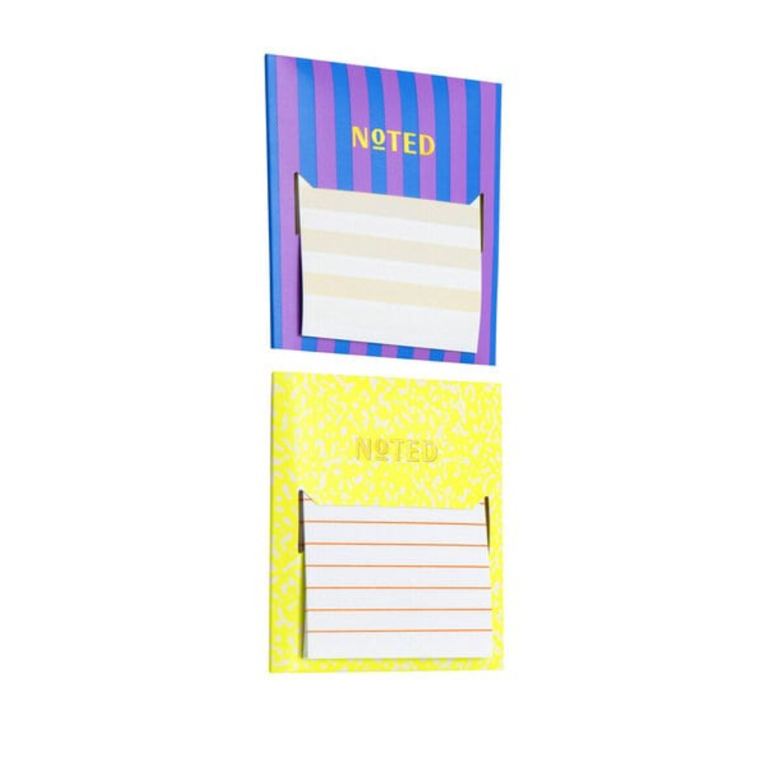 Noted by Post-it Pocket Notes, Multi-Color 2 Sticky Notes Pads