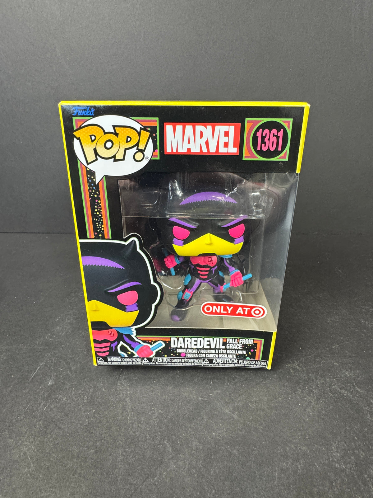 Funko Pop! #1361 Marvel - Daredevil Fall From Grace (Black Light) - Target