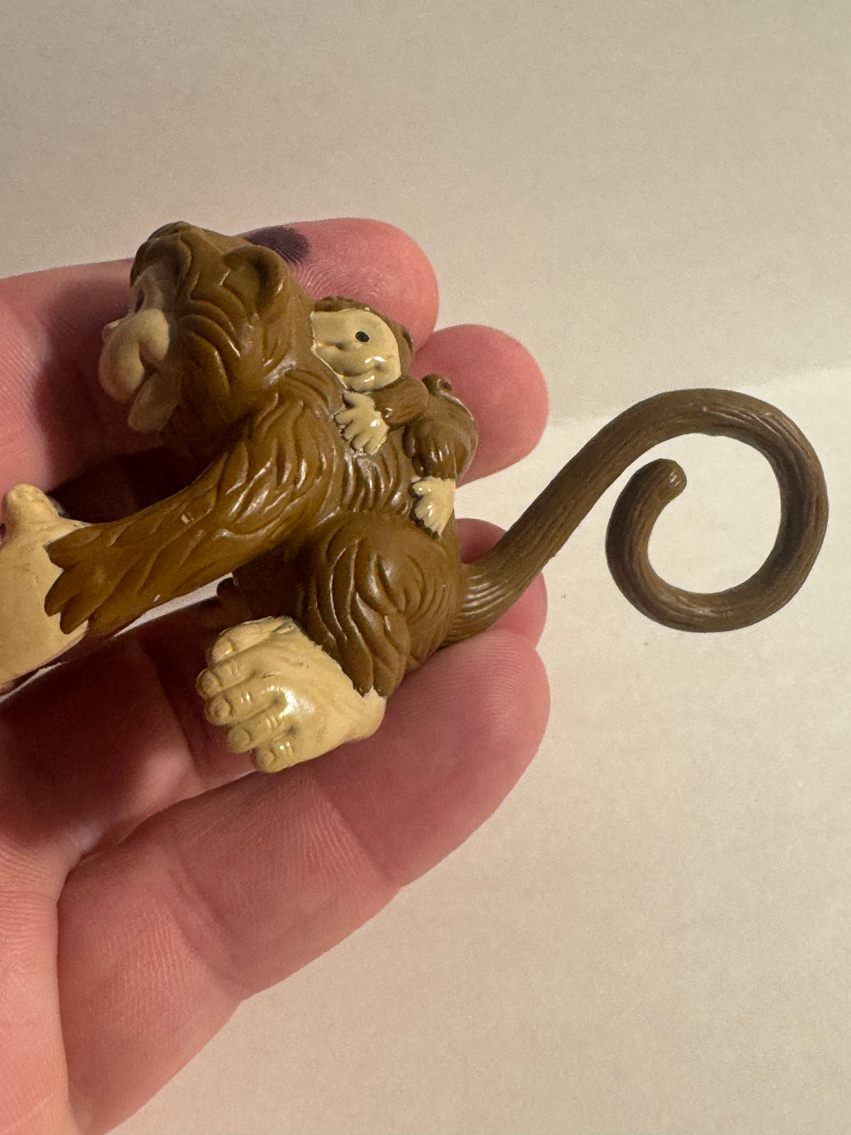 461 - fisher price monkey And Baby Brown Animal 2” Figure 1998 Vintage