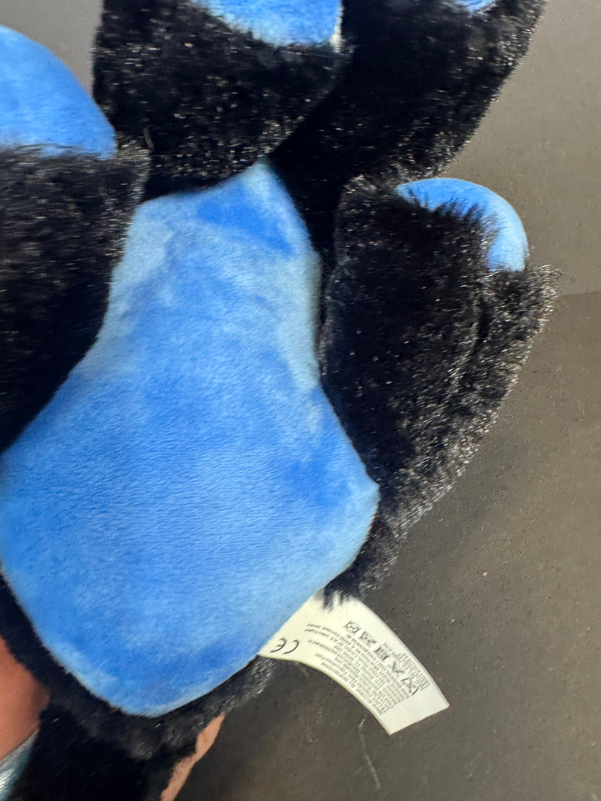 275 - Rare Francisco Flamefart Feisty Pets Plush 9" Black Dragon Blue  Game Stop
