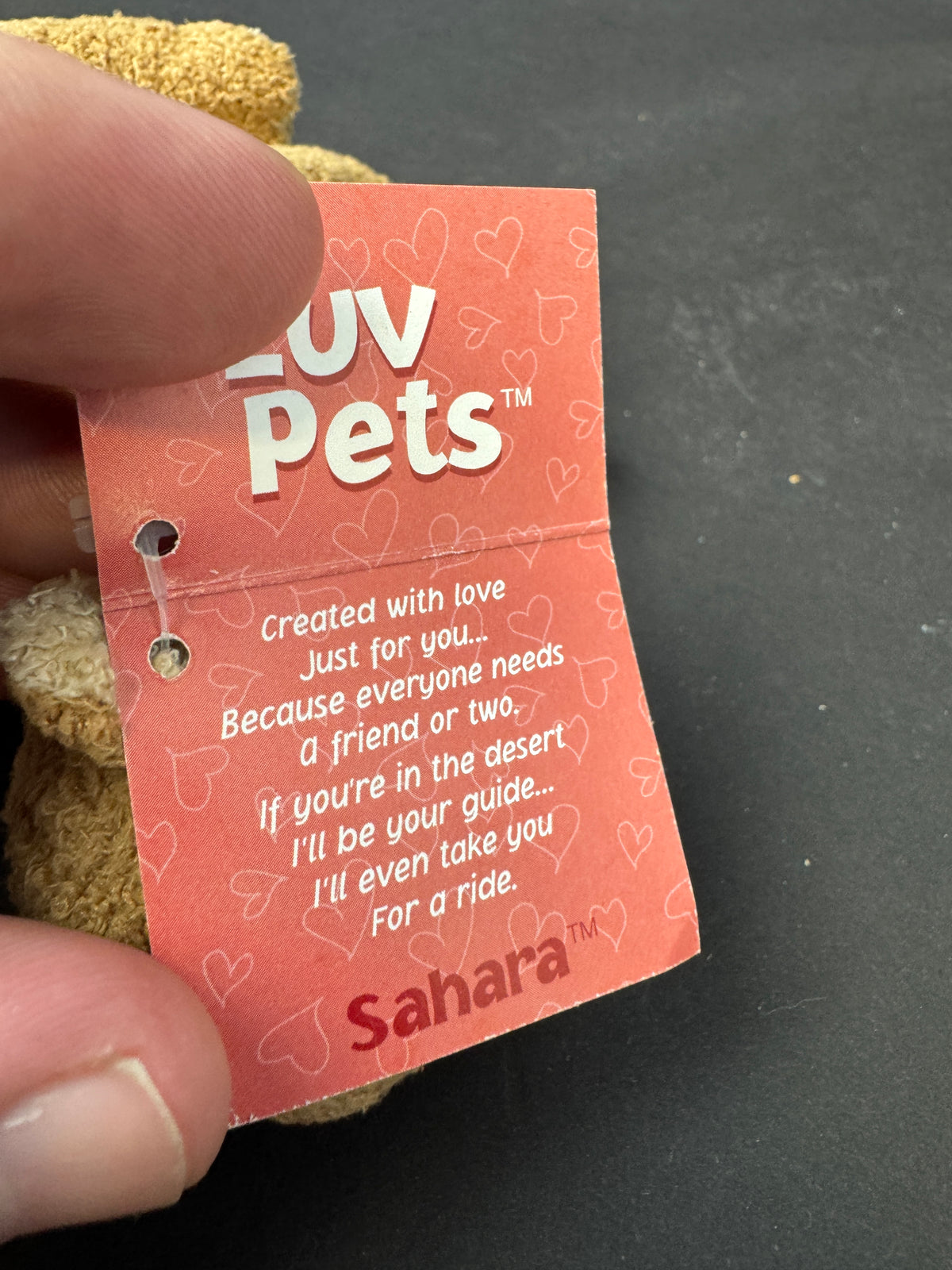 578 - Vtg Russ Berrie Luv Pets Sahara Camel Plush Bean Bag