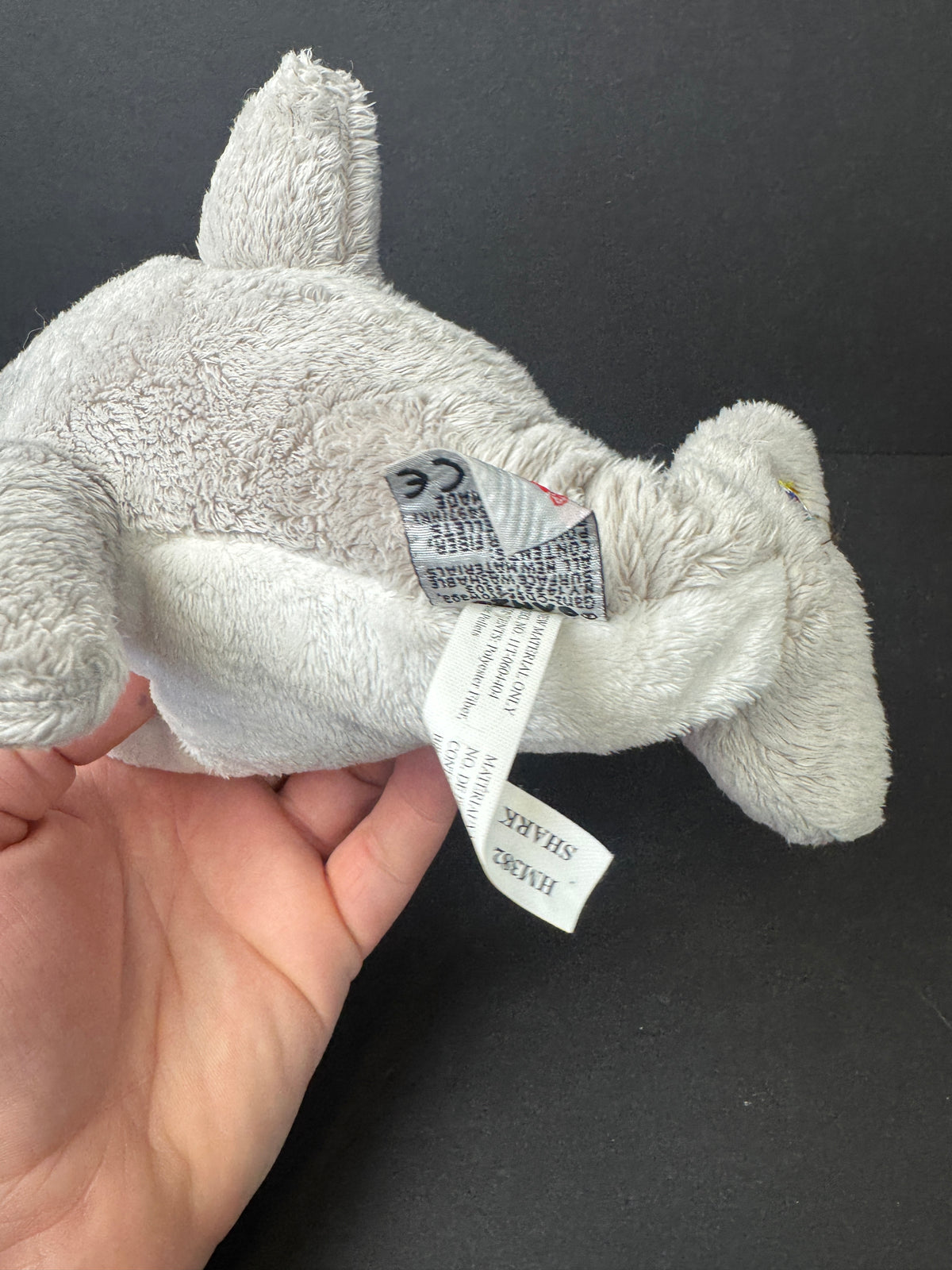550 - GANZ Webkinz Shark Plush Stuffed Animal Gray/White