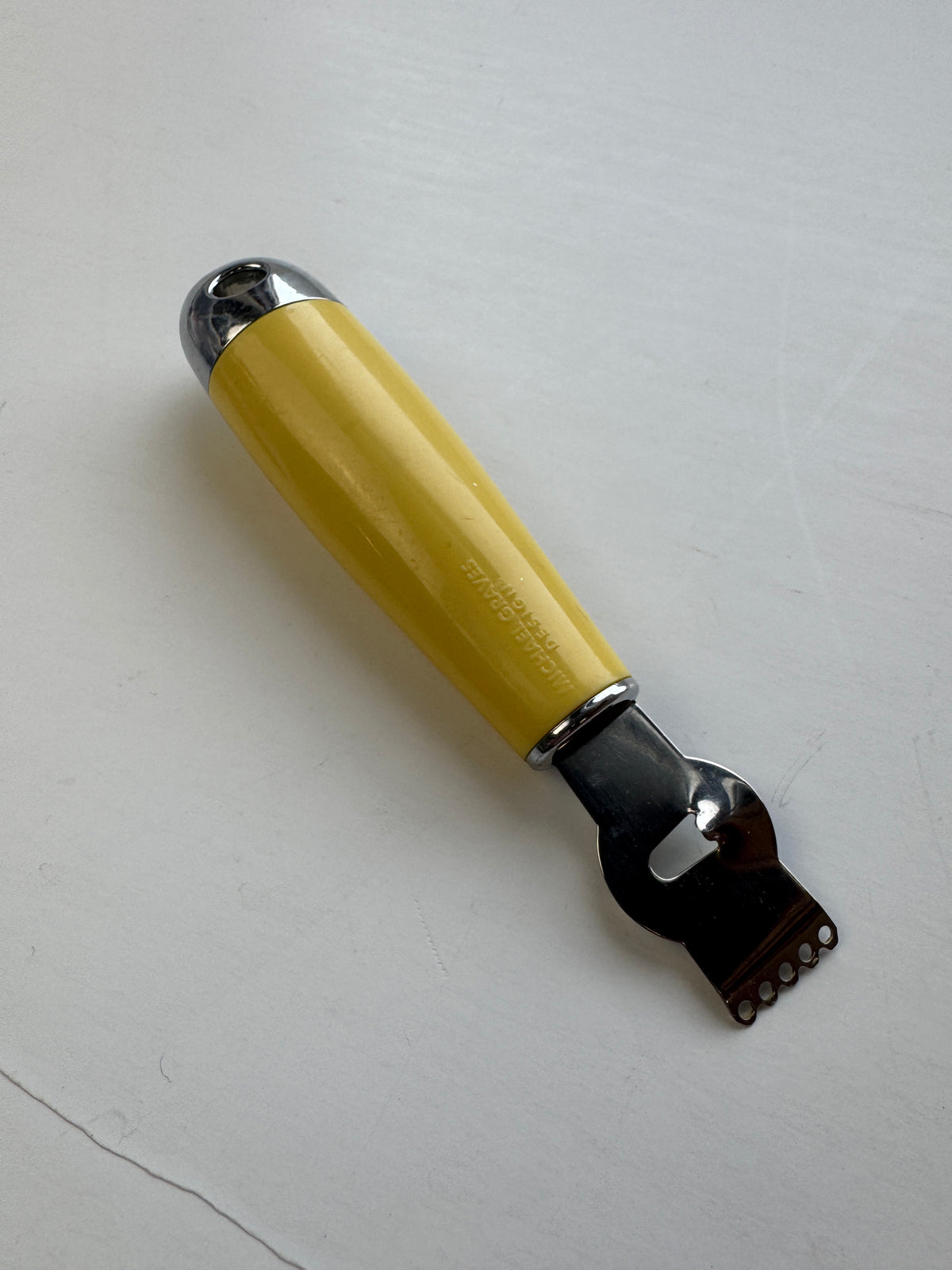 514 - Yellow Handled Vintage Lemon Zester Michael graves design
