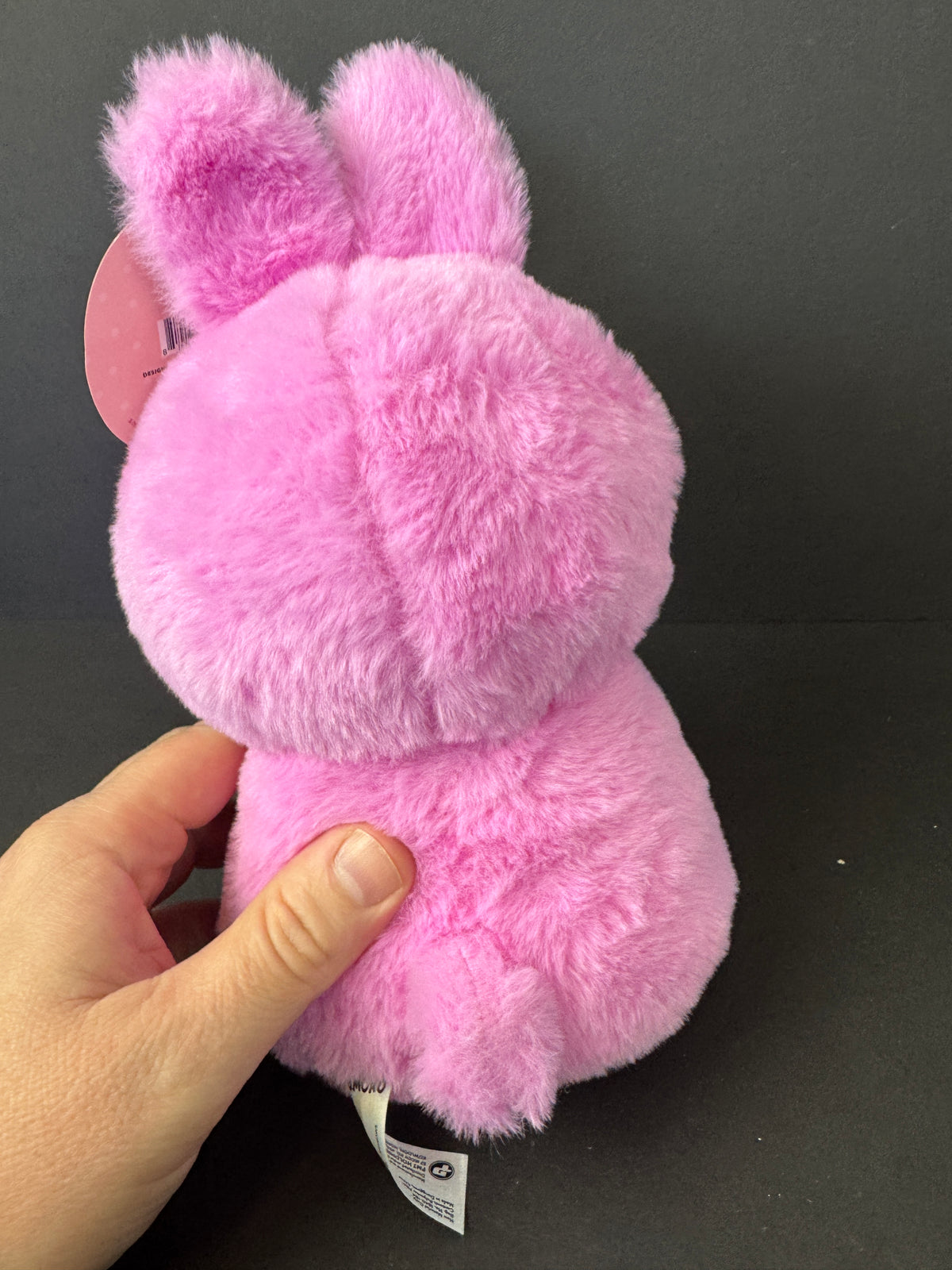 555 - Smoko Tayto Potato Easter Bunny Plush Stuffed Animal Pink Rabbit Holding Egg