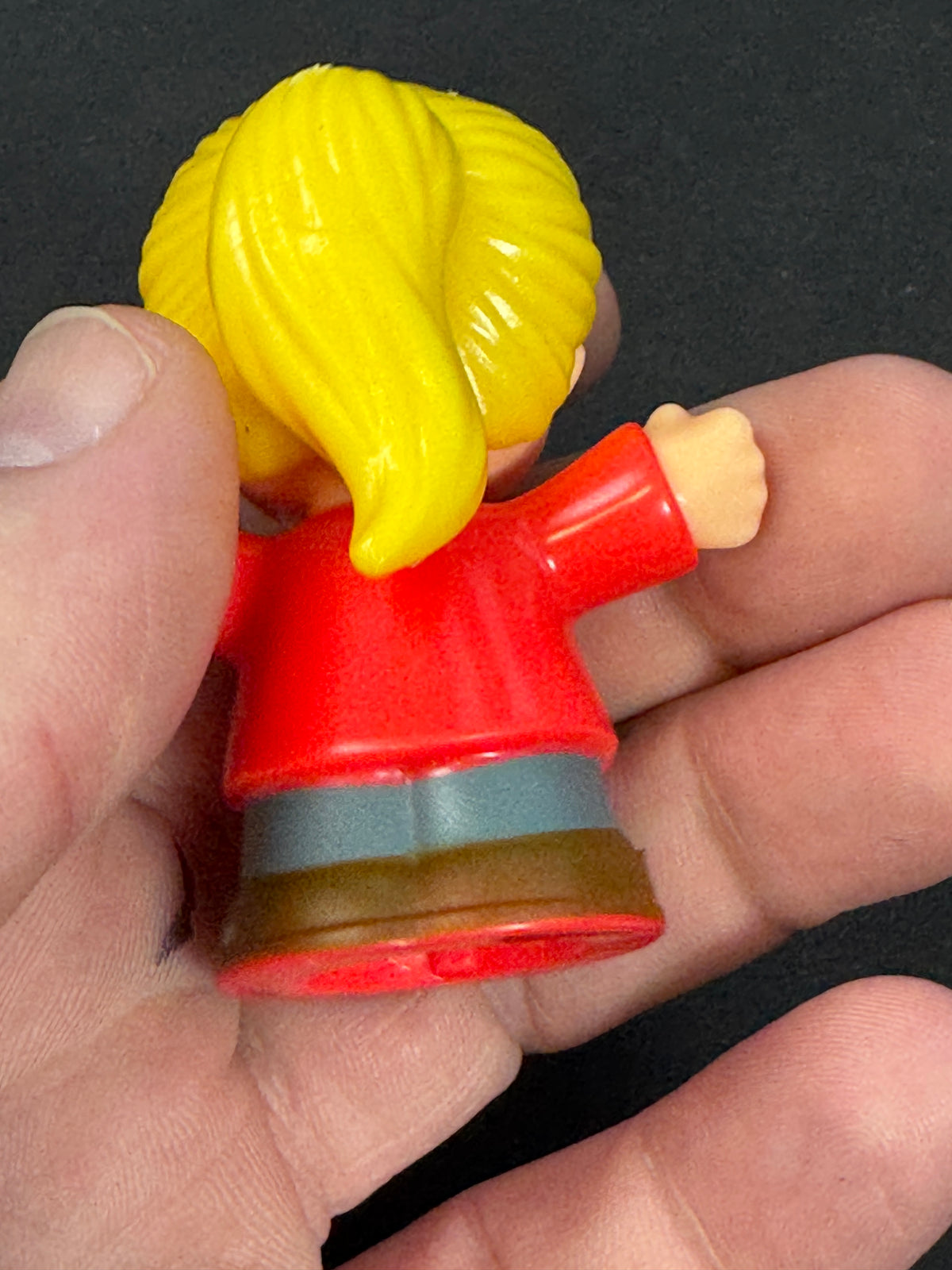 614 - Little People Blonde Girl Figure Red Shirt Fisher-Price