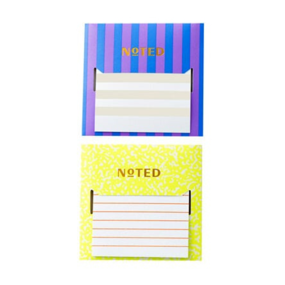 Noted by Post-it Pocket Notes, Multi-Color 2 Sticky Notes Pads