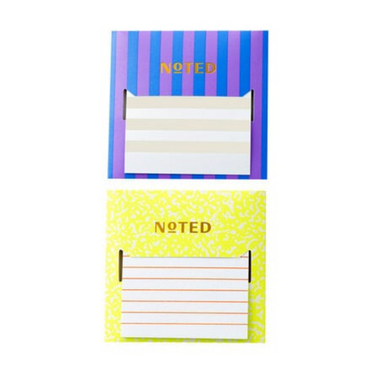 Noted by Post-it Pocket Notes, Multi-Color 2 Sticky Notes Pads
