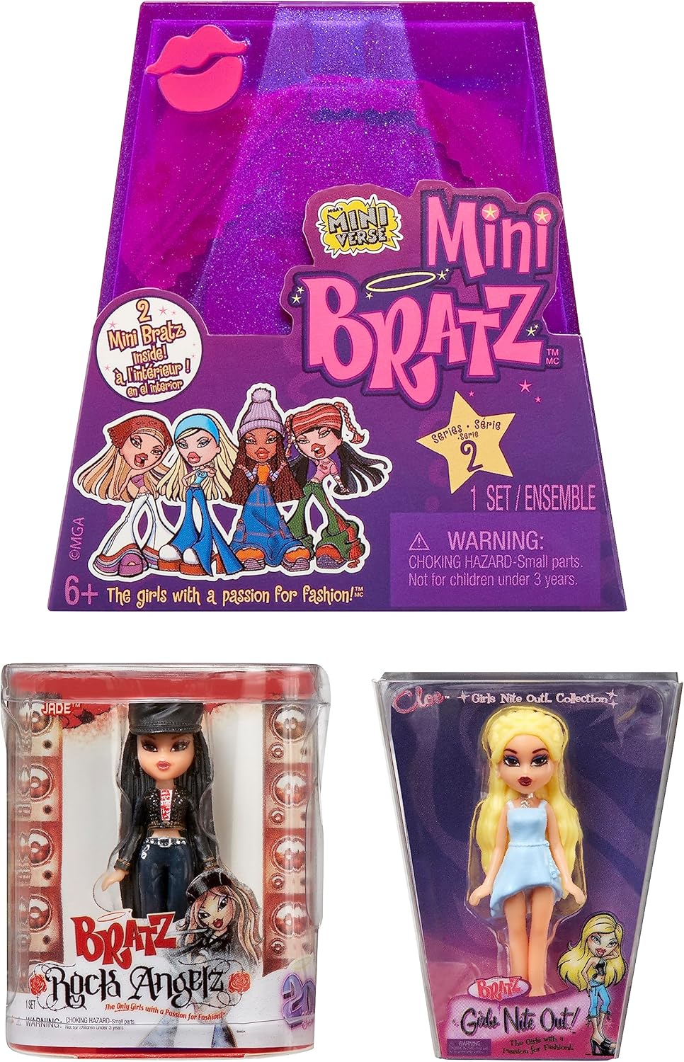 Mini Bratz | Mini Verse Series 2 | 1 Set 2 Mini Bratz - Fashionable Fun in a Pocket-Sized World!