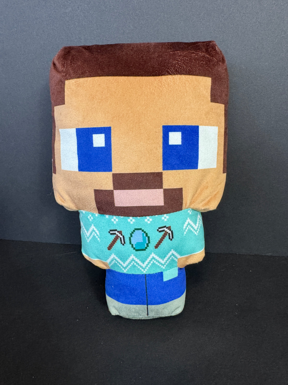 498 - Minecraft Steve Plush 10” Ruz Official Stuffed Pixel Character Soft Toy