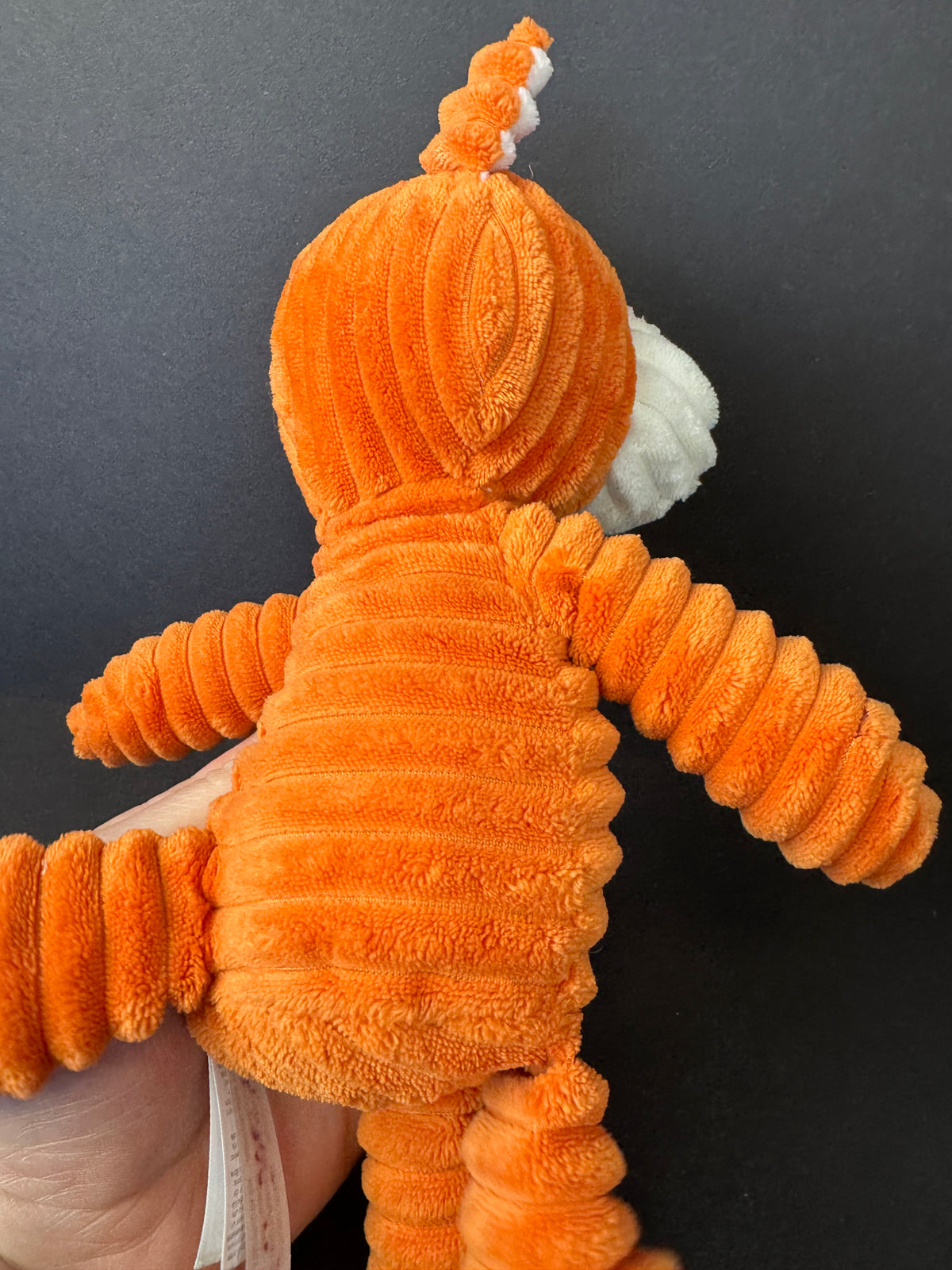 557 - Carter's Orange Fox Textured Corduroy Ribbed Plush