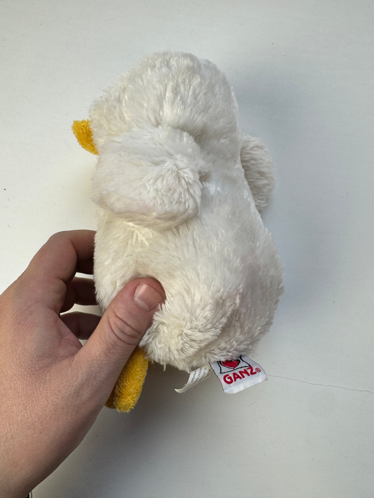 332 - Ganz Webkinz Duck White 9” Plush Yellow Feet Yellow Beak HM148 NO CODE