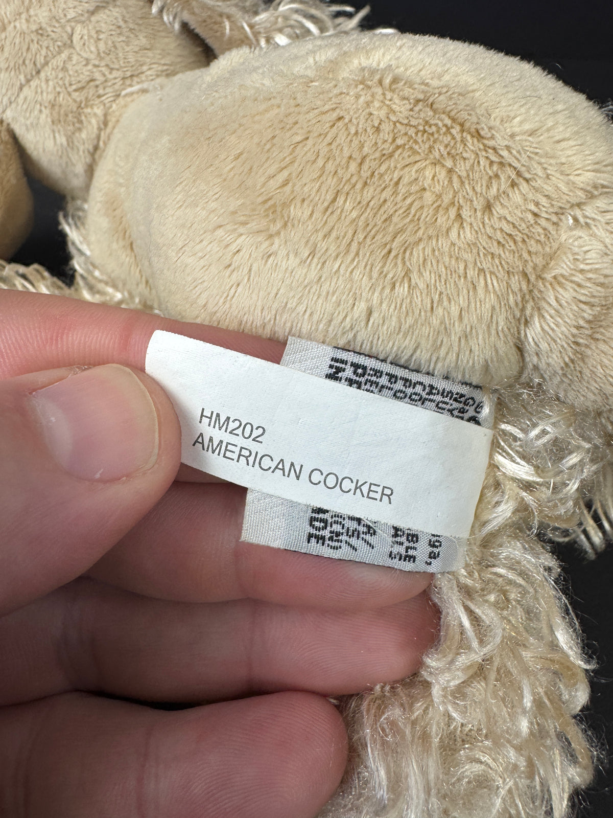 551 - Ganz Webkinz American Cocker Spaniel 9 Plush Beige Dog HM202 No Code