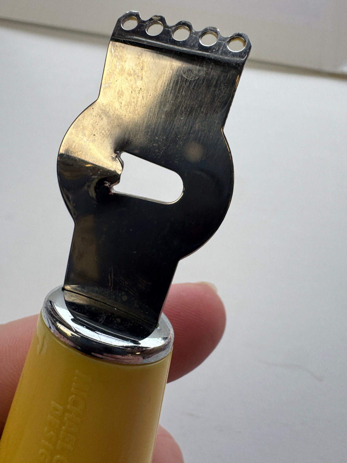 514 - Yellow Handled Vintage Lemon Zester Michael graves design