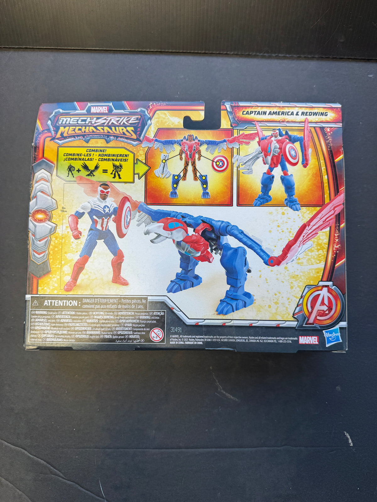 Hasbro Marvel Mech Strike Mechasaurs Captain America & Redwing
