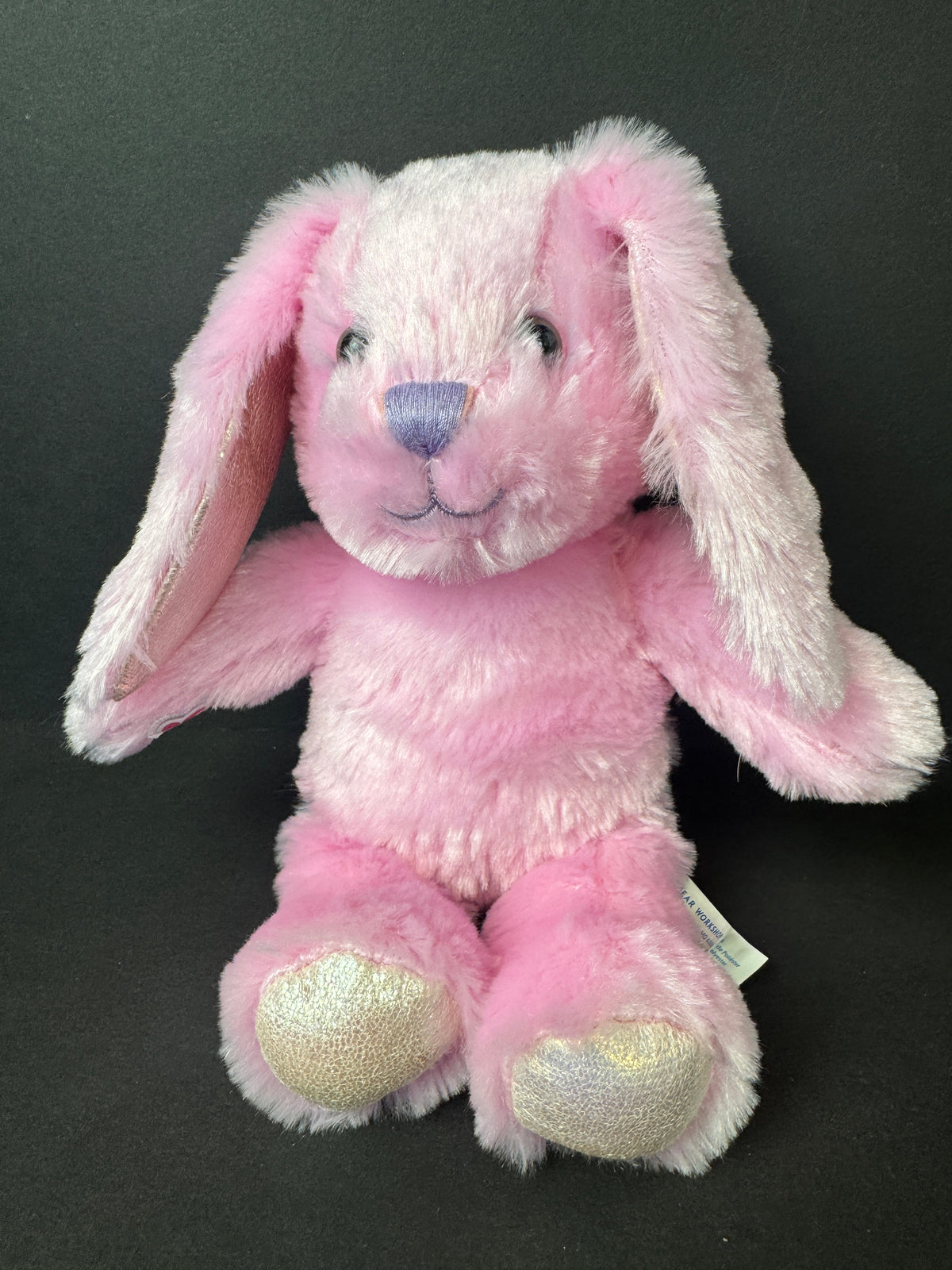541 - Build-A-Bear Mini Bunny Pink Pawlette 9" Plush Stuffed Animal