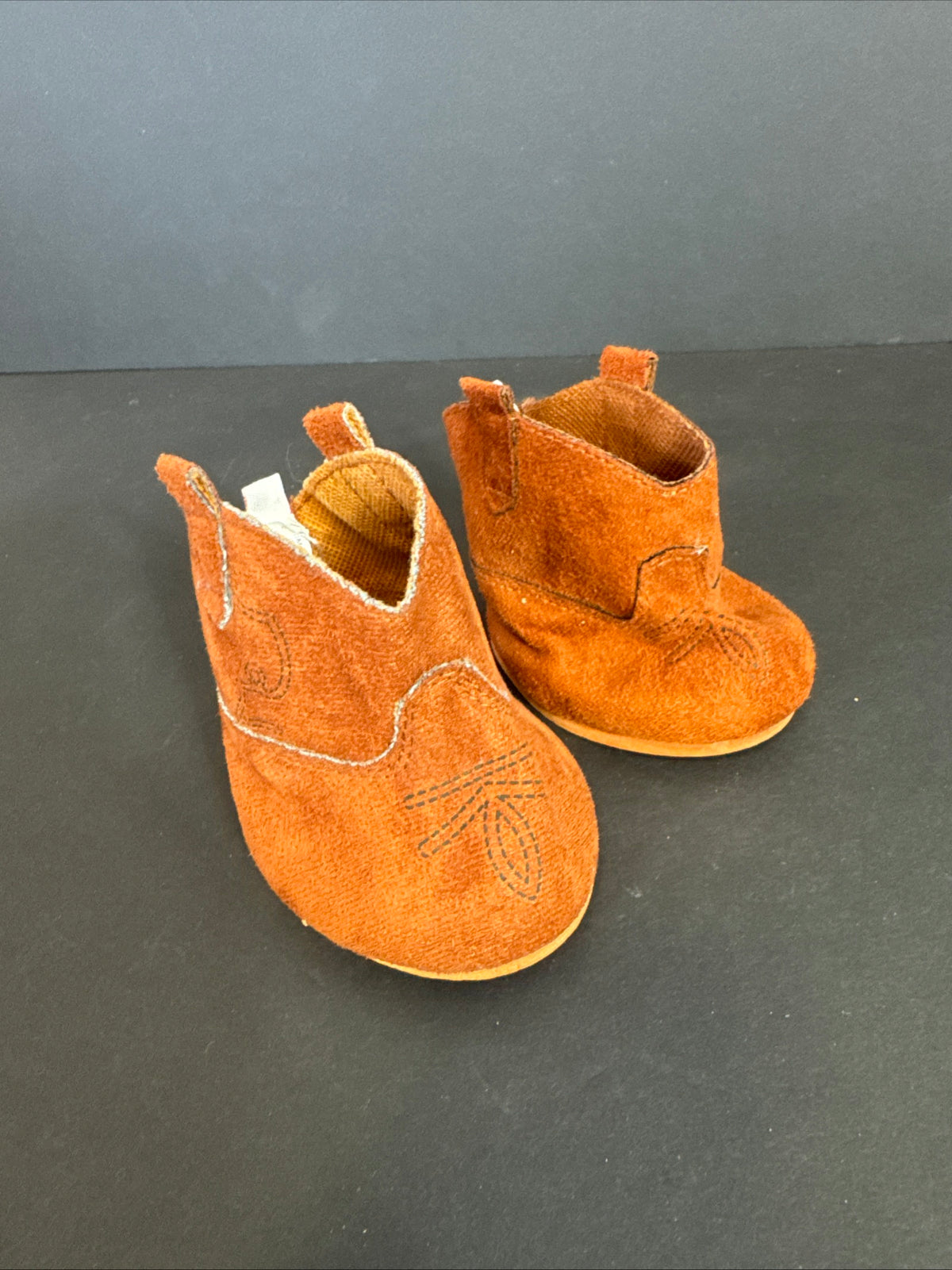 434 - Build-A-Bear Cowboy Boots Stitched Brown Slip On Woody Western BABW