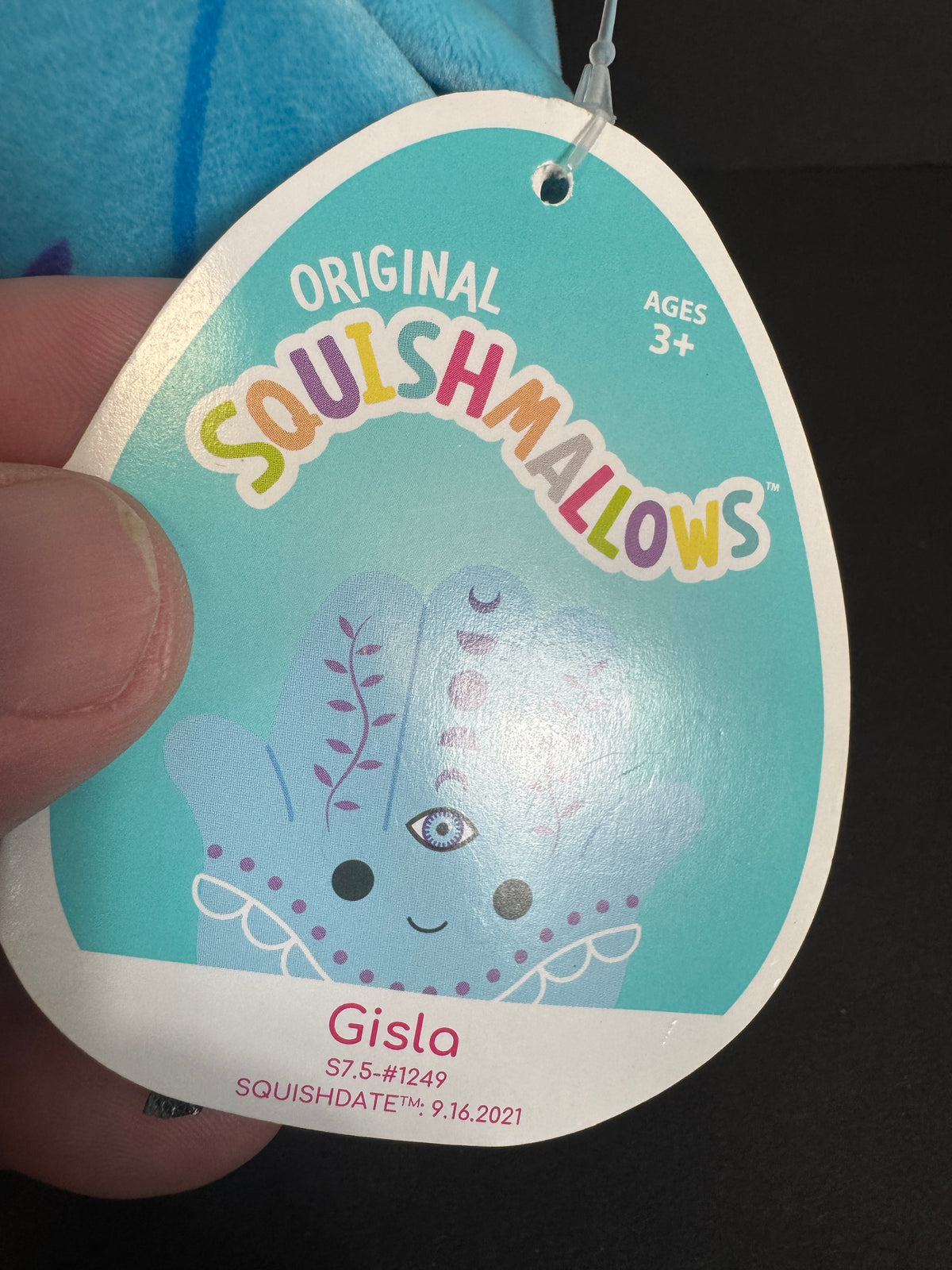054 - Kellytoy Squishmallows Gisla Hamsa Medium Plush Doll Blue Purple
