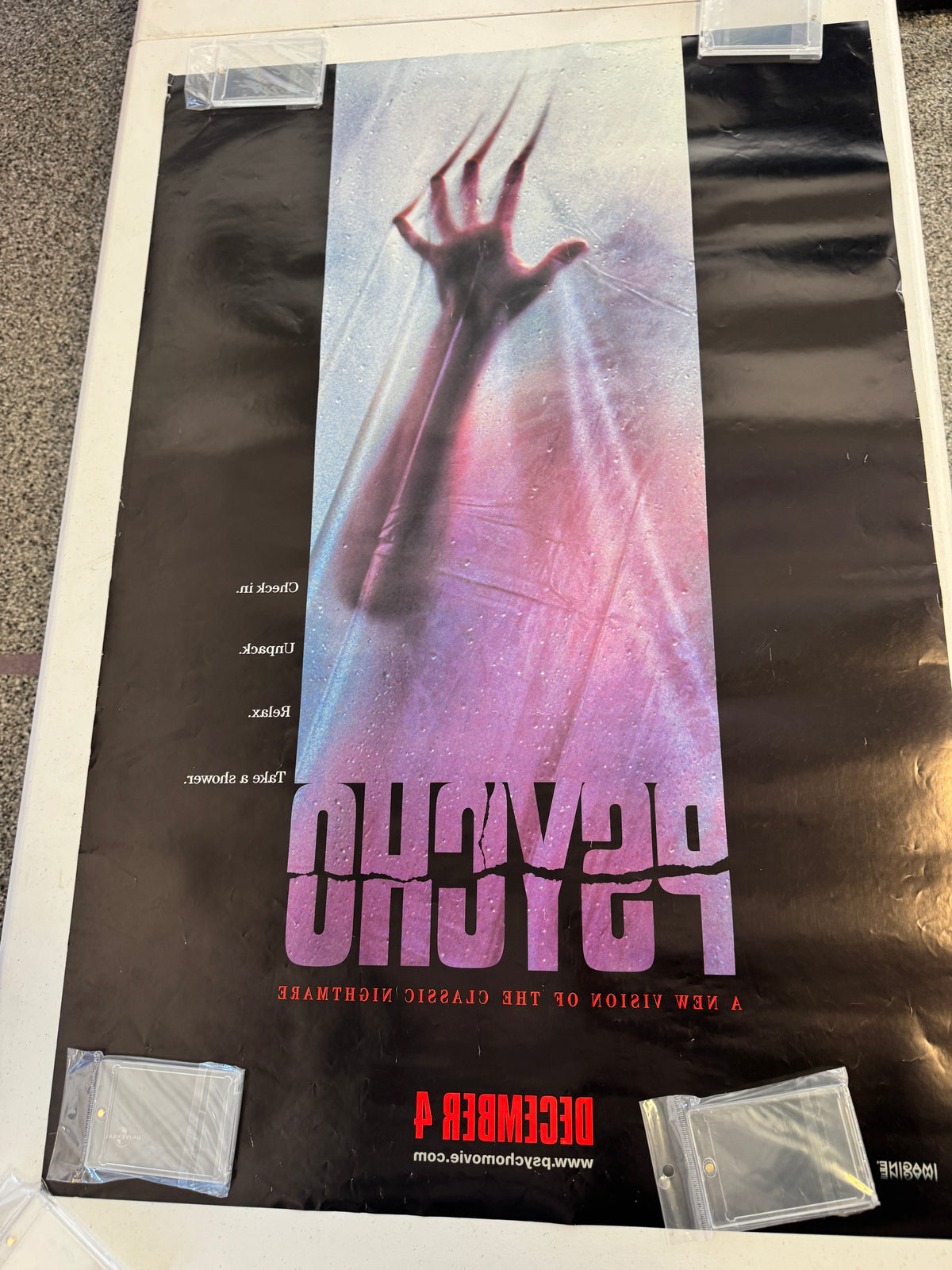 PSYCHO Original POSTER - 27 X 40 - 2 SIDED