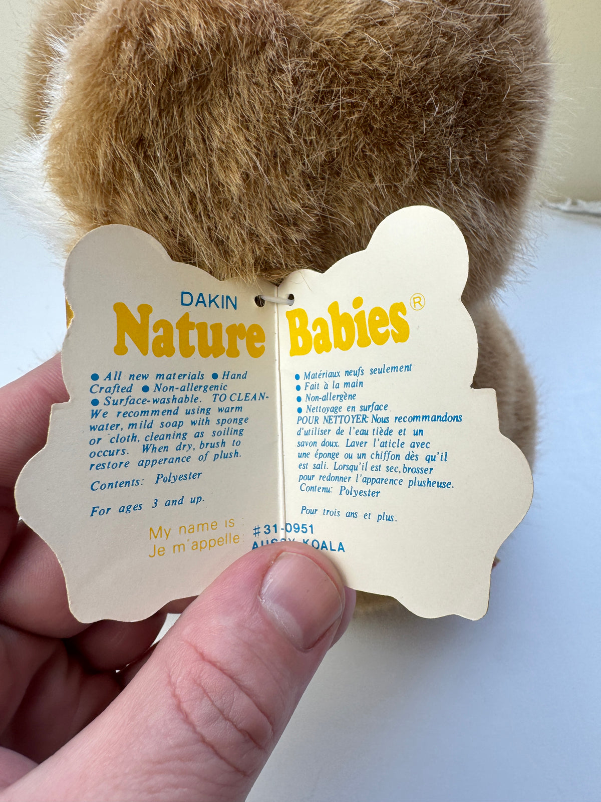 030 - Dakin "Nature Babies" Aussy Koala Plush with Tags Vtg 1984 Stuffed
