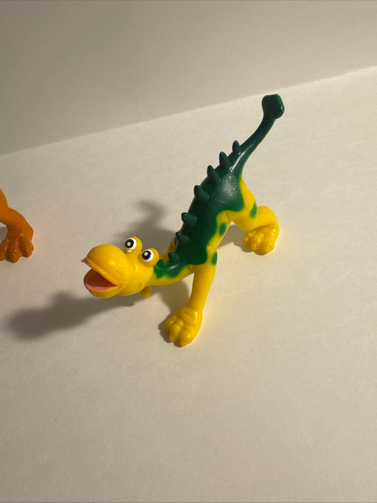 507 - Vintage Gosnell Dinosaur Toy Figure Set Dino Animated Cartoon Big Eye Retro Lot