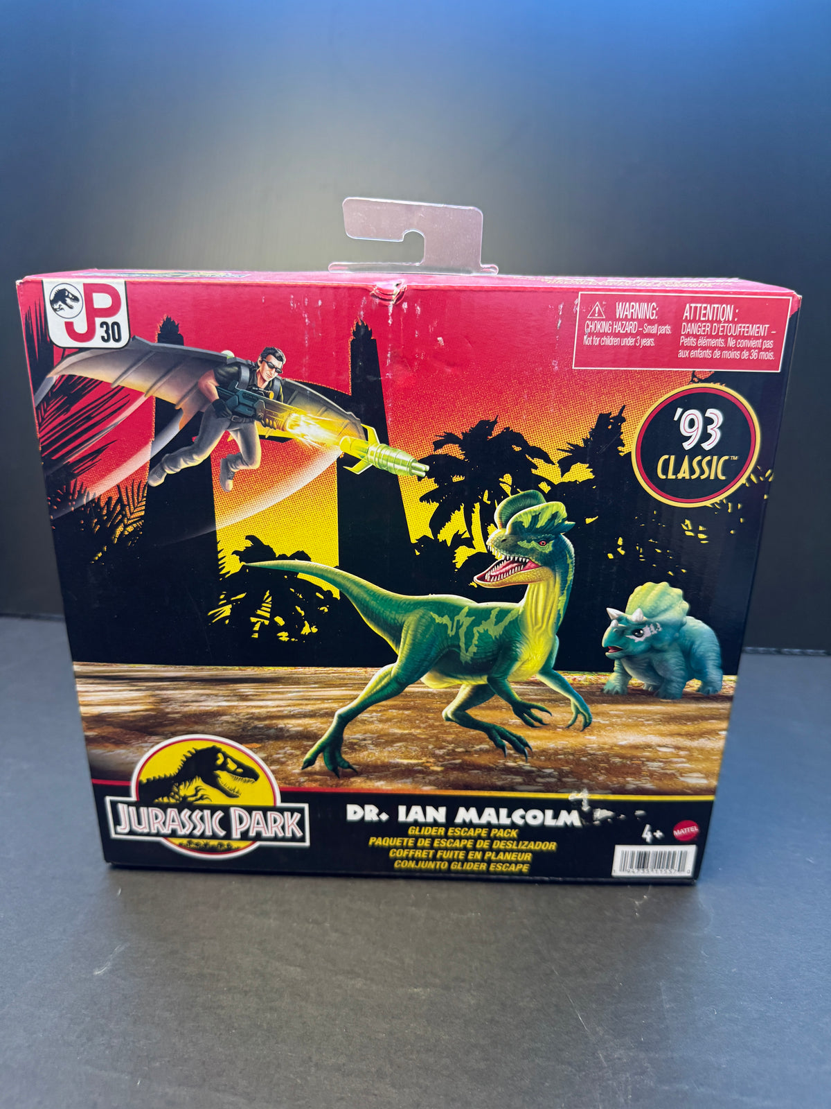 Jurassic Park Dr. Ian Malcolm Glider Escape Pack 93 Classic 30th Anniversary