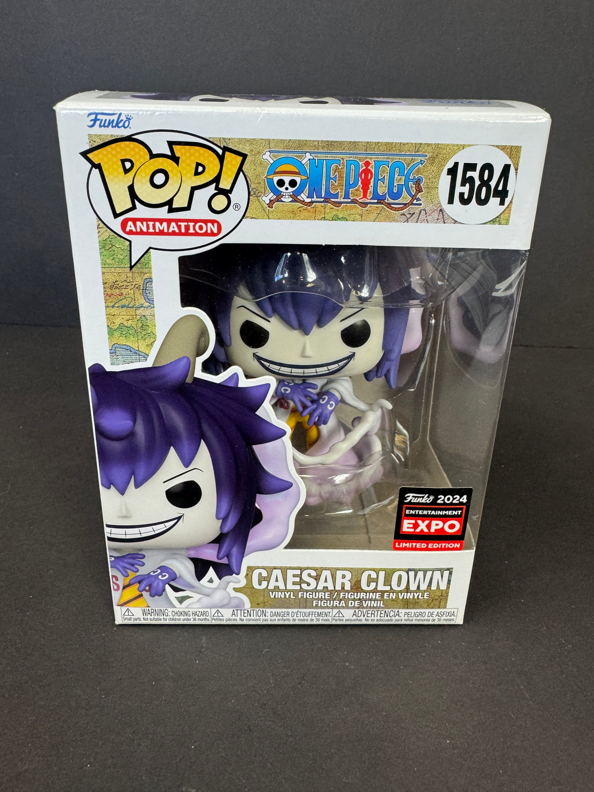 Funko Pop One Piece Caesar Clown #1584 2024 Entertainment Expo Limited Edition