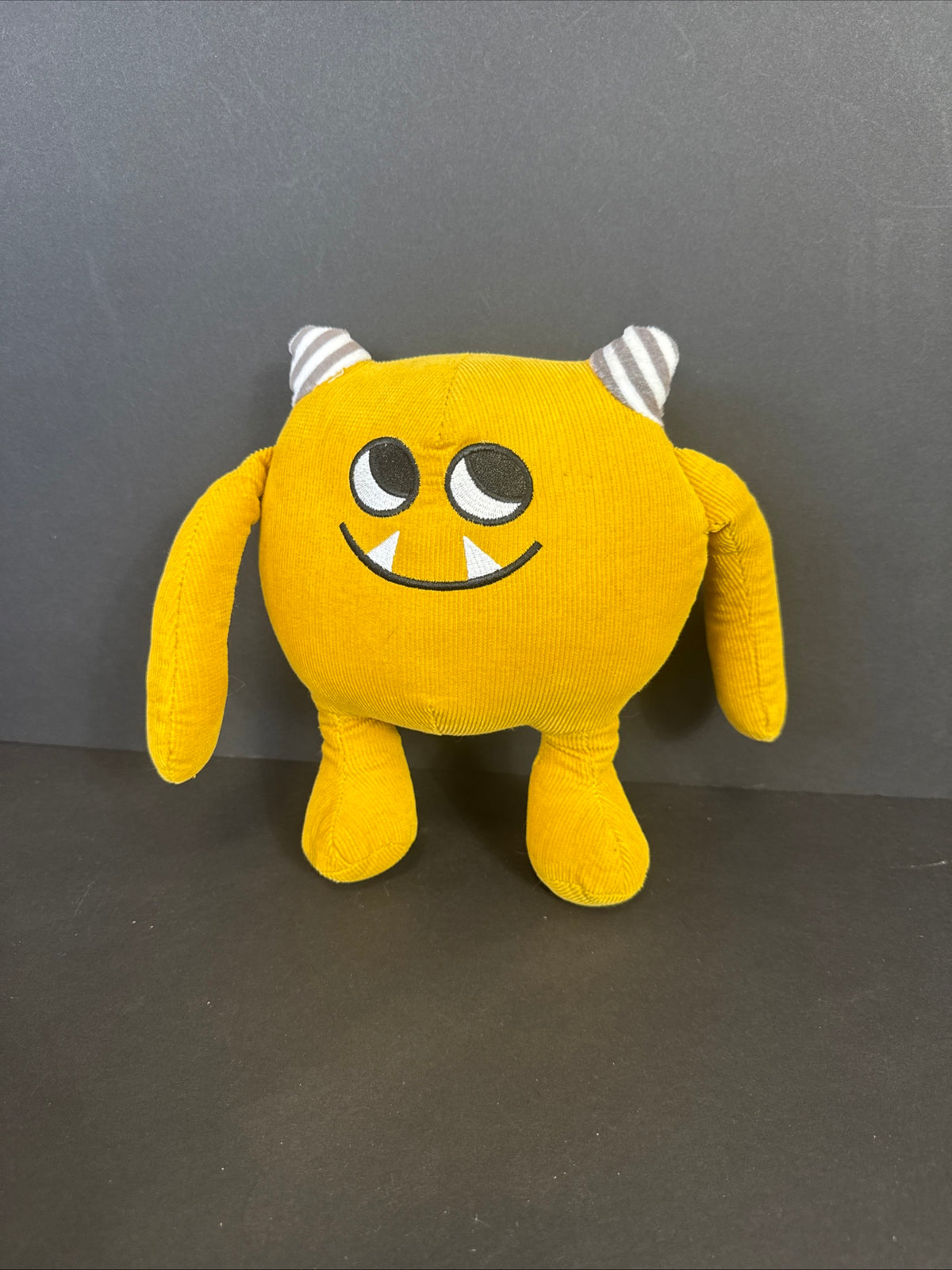 457 - Nibbles the Book Monster Plush Emma Yarlett Kane Miller Yellow Corduroy Toy Boho