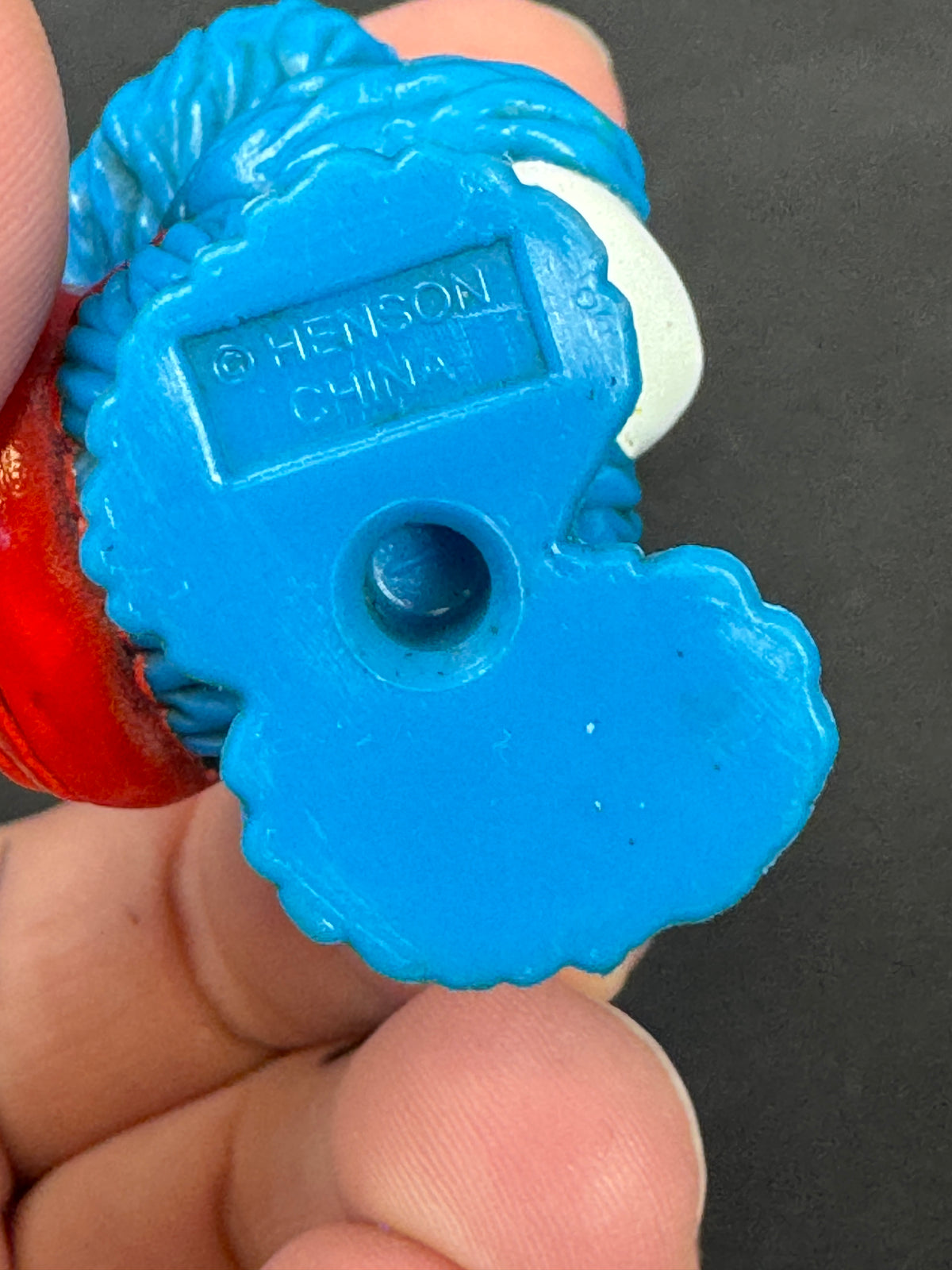 615 - 1980s? SESAME Street COOKIE MONSTER with Red backpack Applause PVC Henson