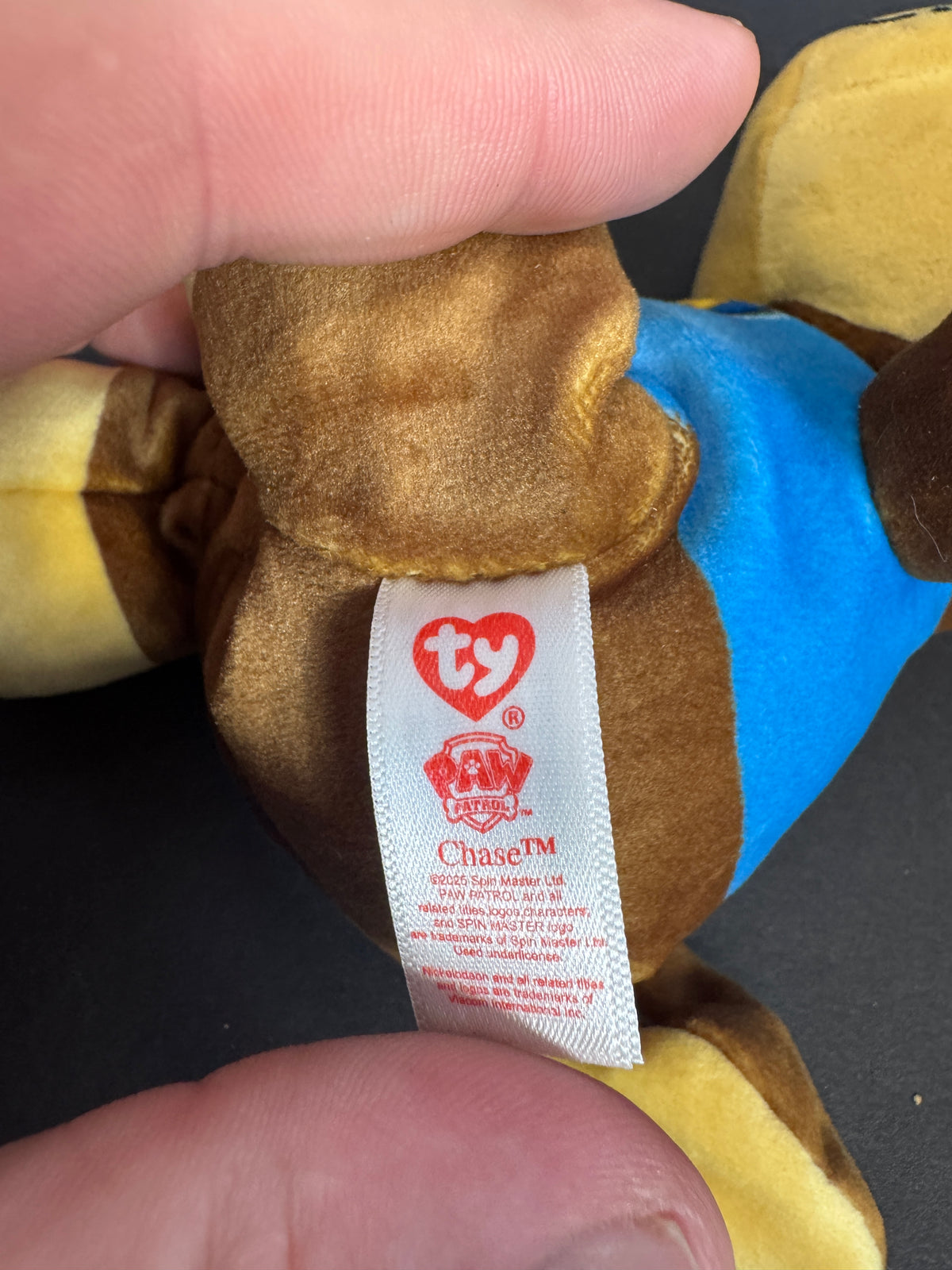 474 - Ty Paw Patrol Chase Plush Stuffed Animal Police Dog German Shepherd Blue Hat 9"