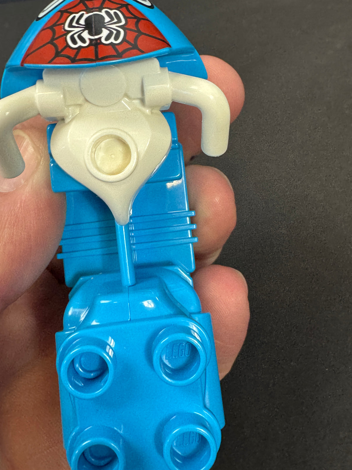 608 - Lego Duplo Vehicle Spider-Man Blue Motorcycle