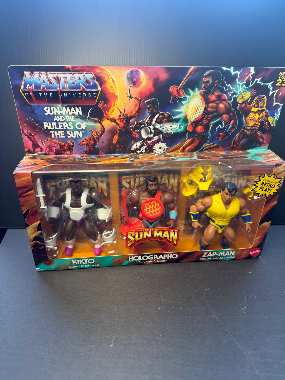 Masters Of The Universe Origins Sun Man And the Rulers Of The Sun 3 Pack Mattel