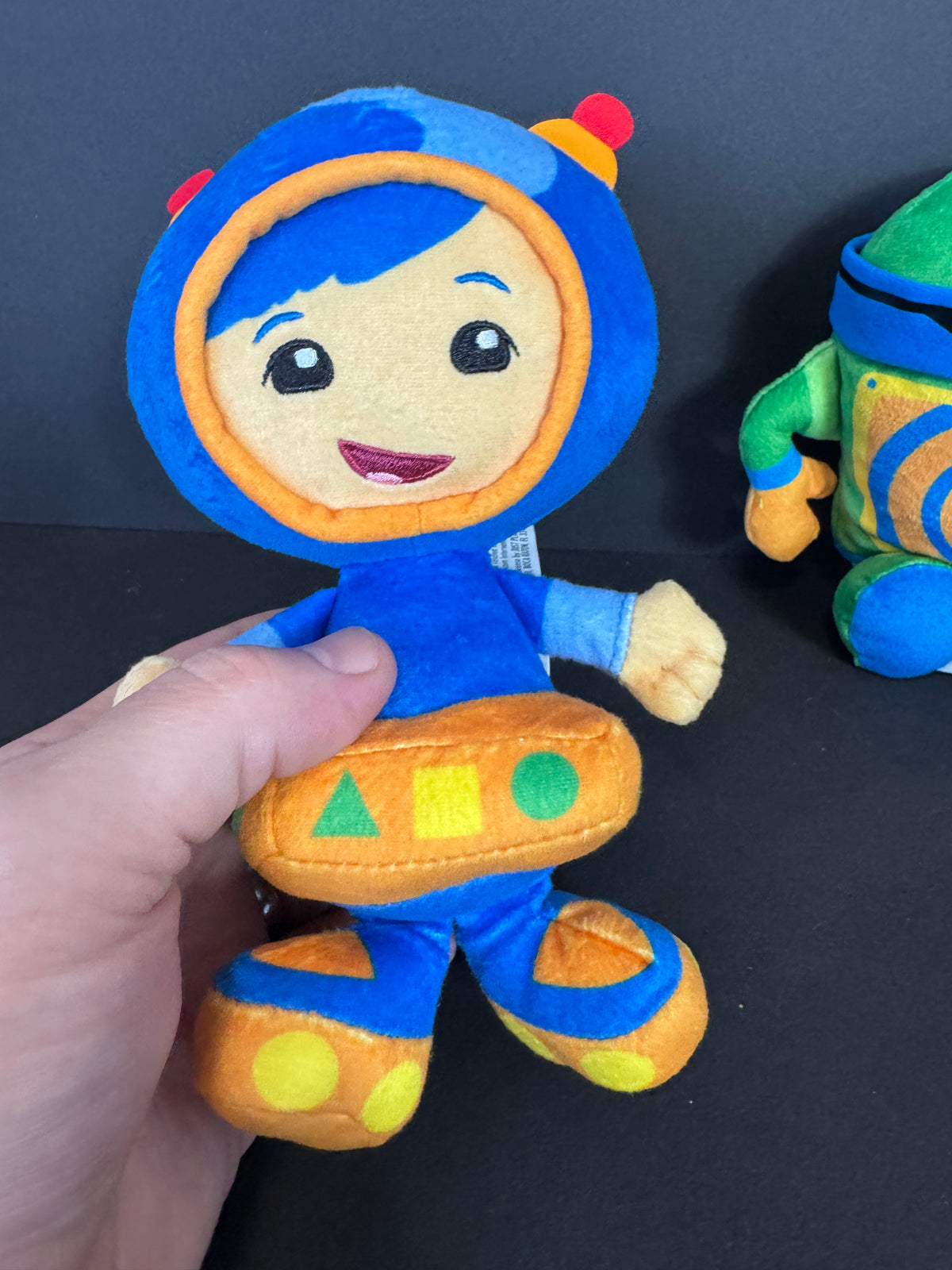 153 - Nickelodeon Team Umizoomi 8” Geo Boy Green Robot Plush Dolls 2021 Nick Jr Set/2