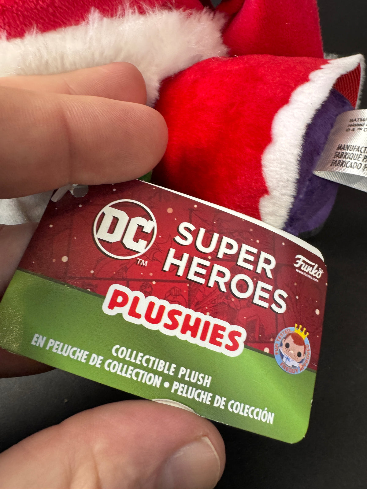 563 - DC Super Heroes Funko Plushies Christmas The Joker Santa Hat Red & Green New