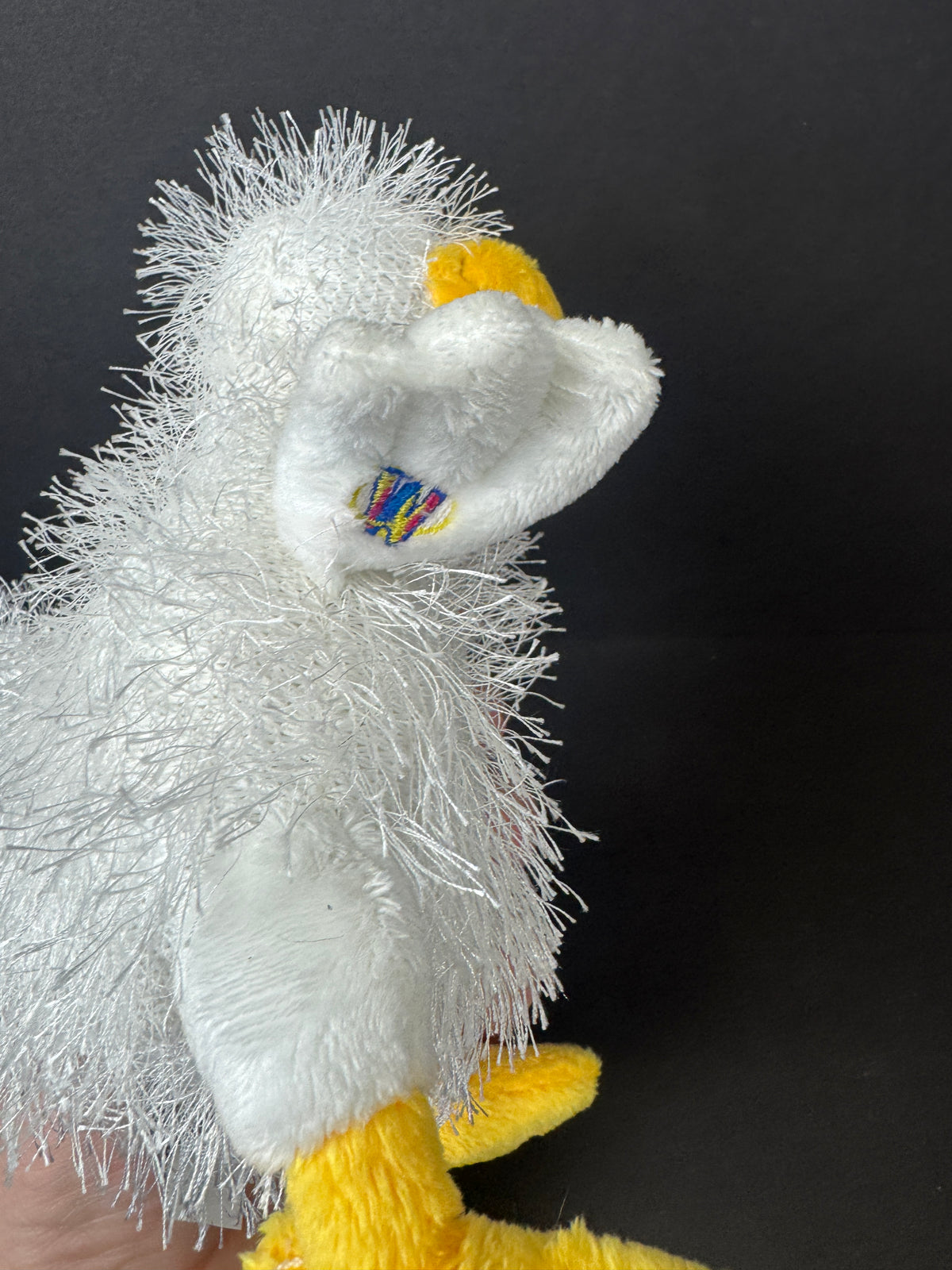 545 - Ganz Fuzzy Hairy Sweet Webkinz Lil'Kinz White Chicken Plush