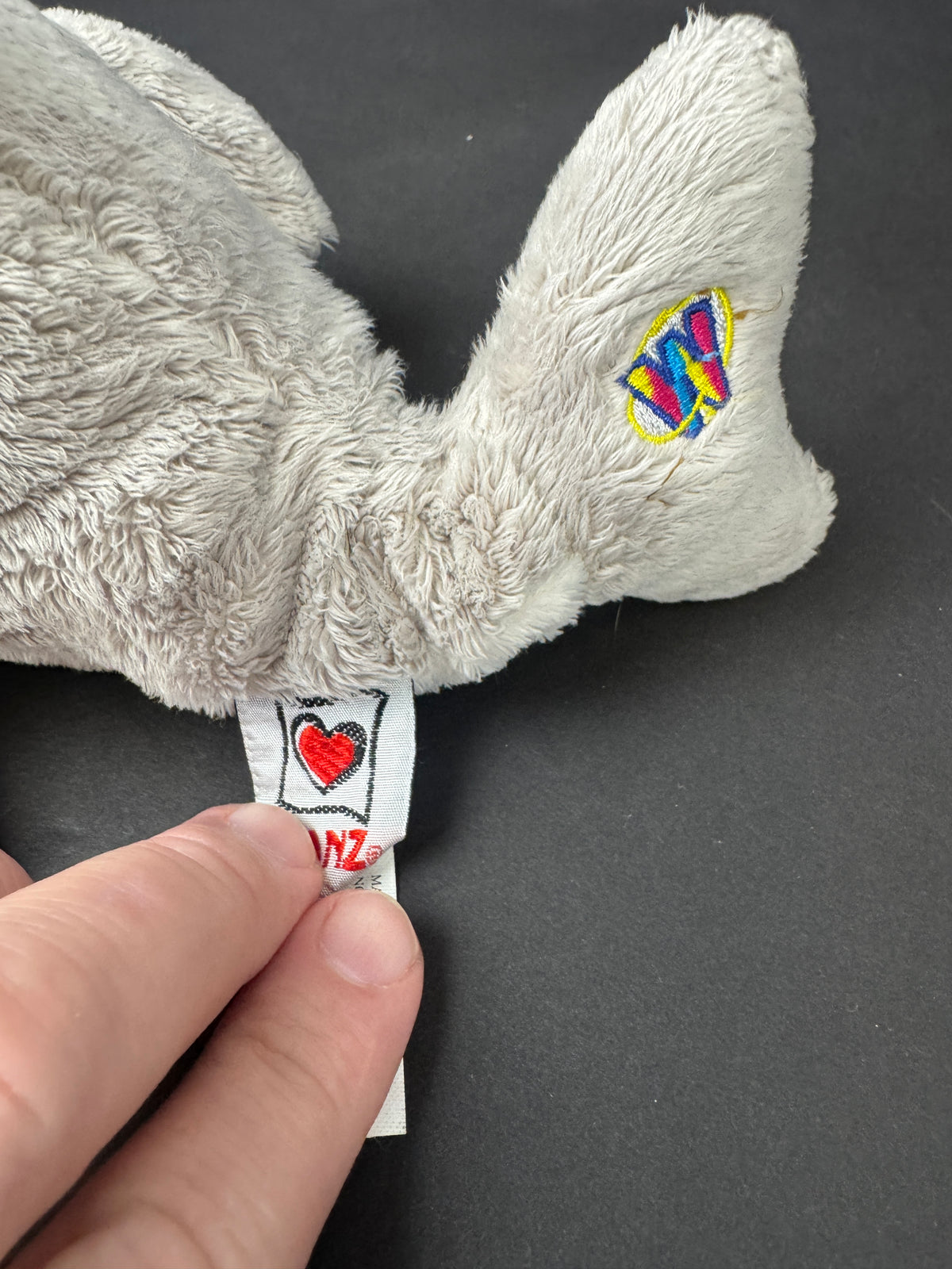 550 - GANZ Webkinz Shark Plush Stuffed Animal Gray/White