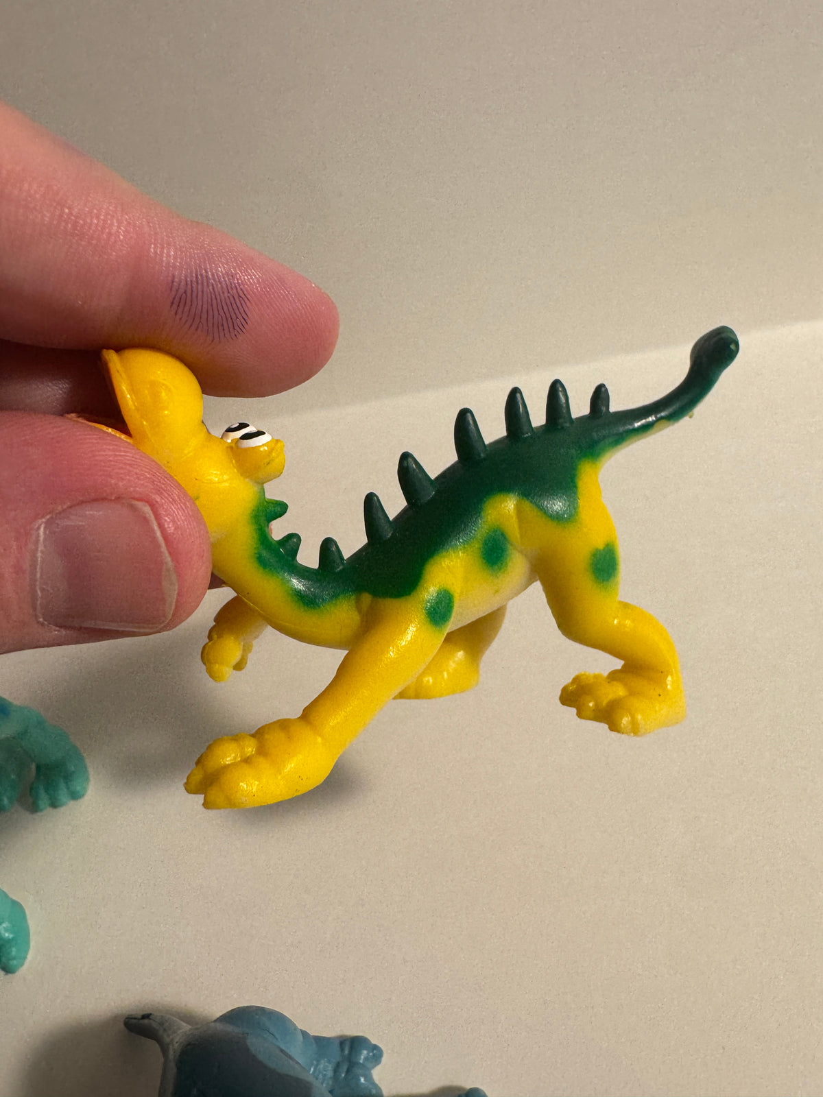 507 - Vintage Gosnell Dinosaur Toy Figure Set Dino Animated Cartoon Big Eye Retro Lot