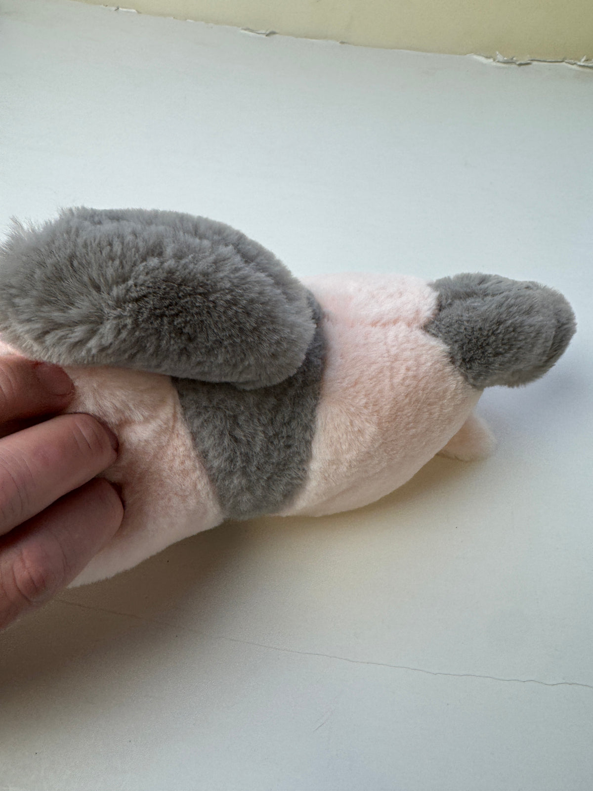 104 - Aurora Pink Newborn Panda Bear Plush pie Stuffed Animal Toy 12”